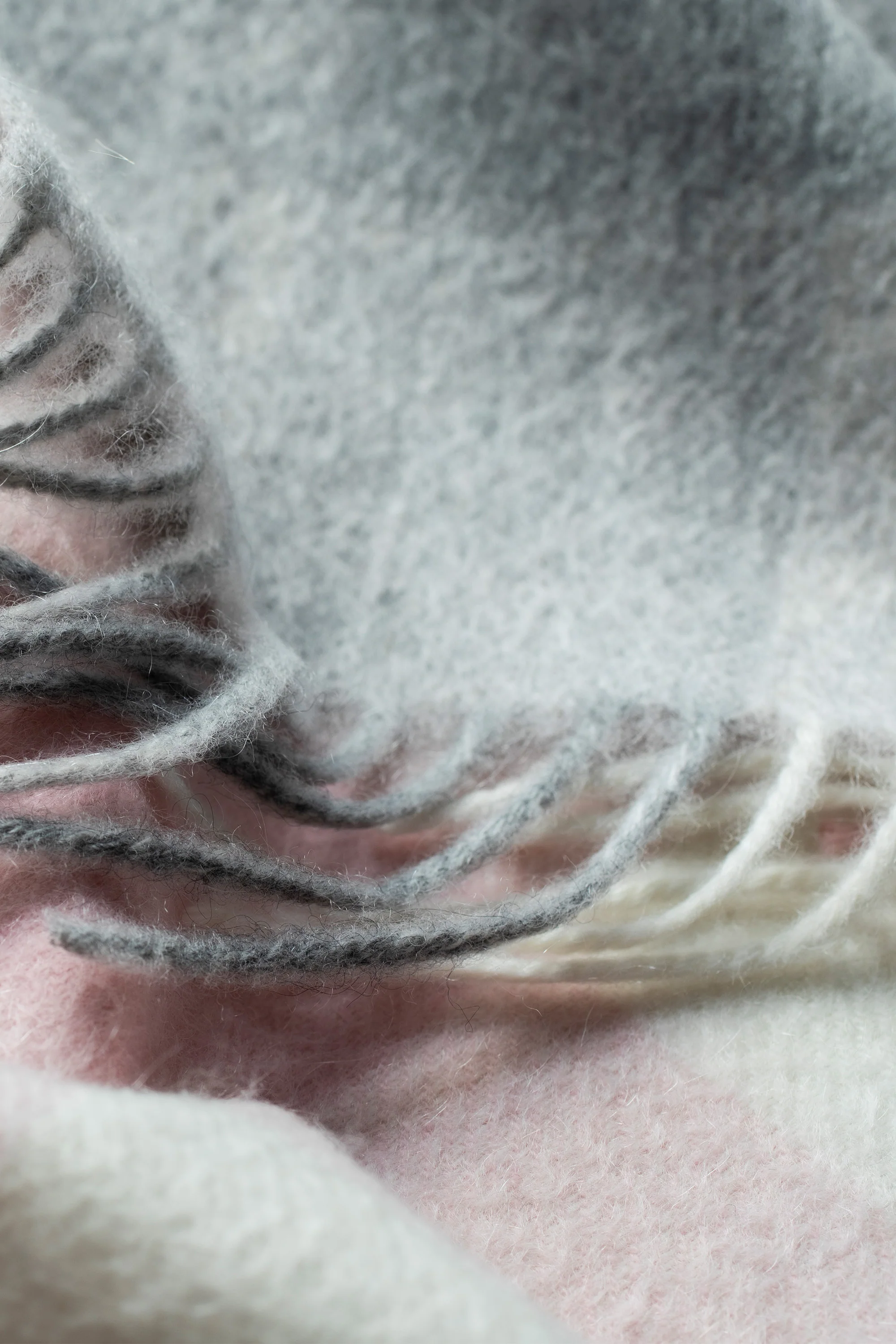 5 Square Check Lambswool Scarf - Cherub - Image 4