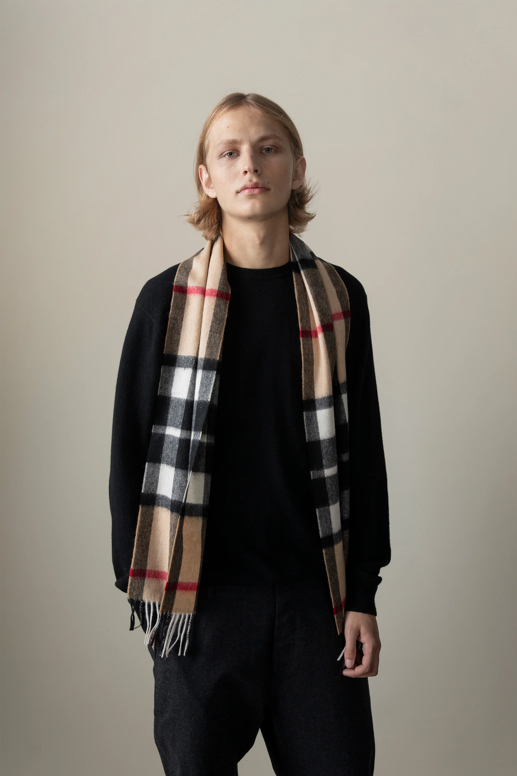 Exploded Camel Thompson Lambswool Scarf
