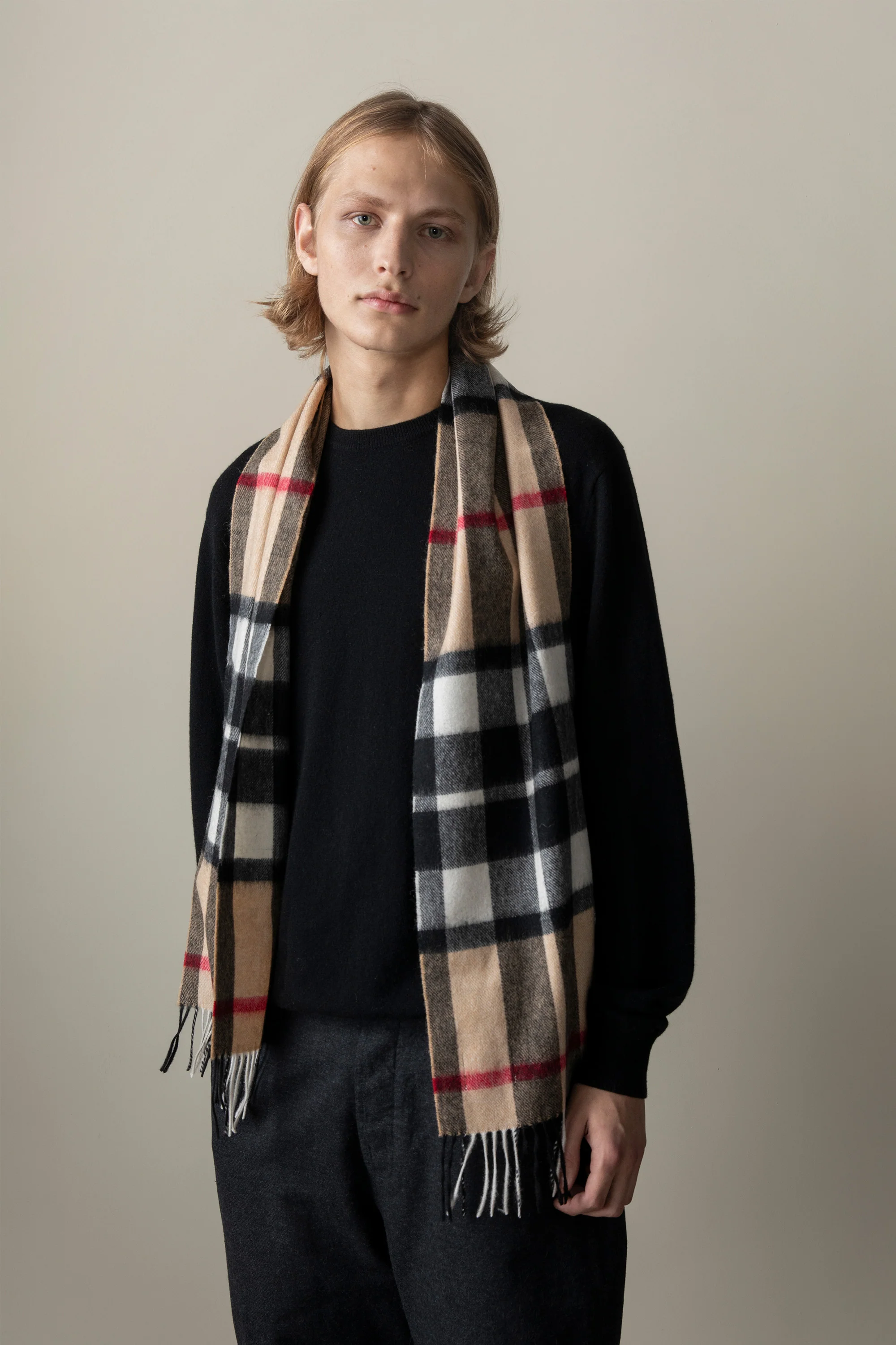 Exploded Camel Thompson Lambswool Scarf - Image 2