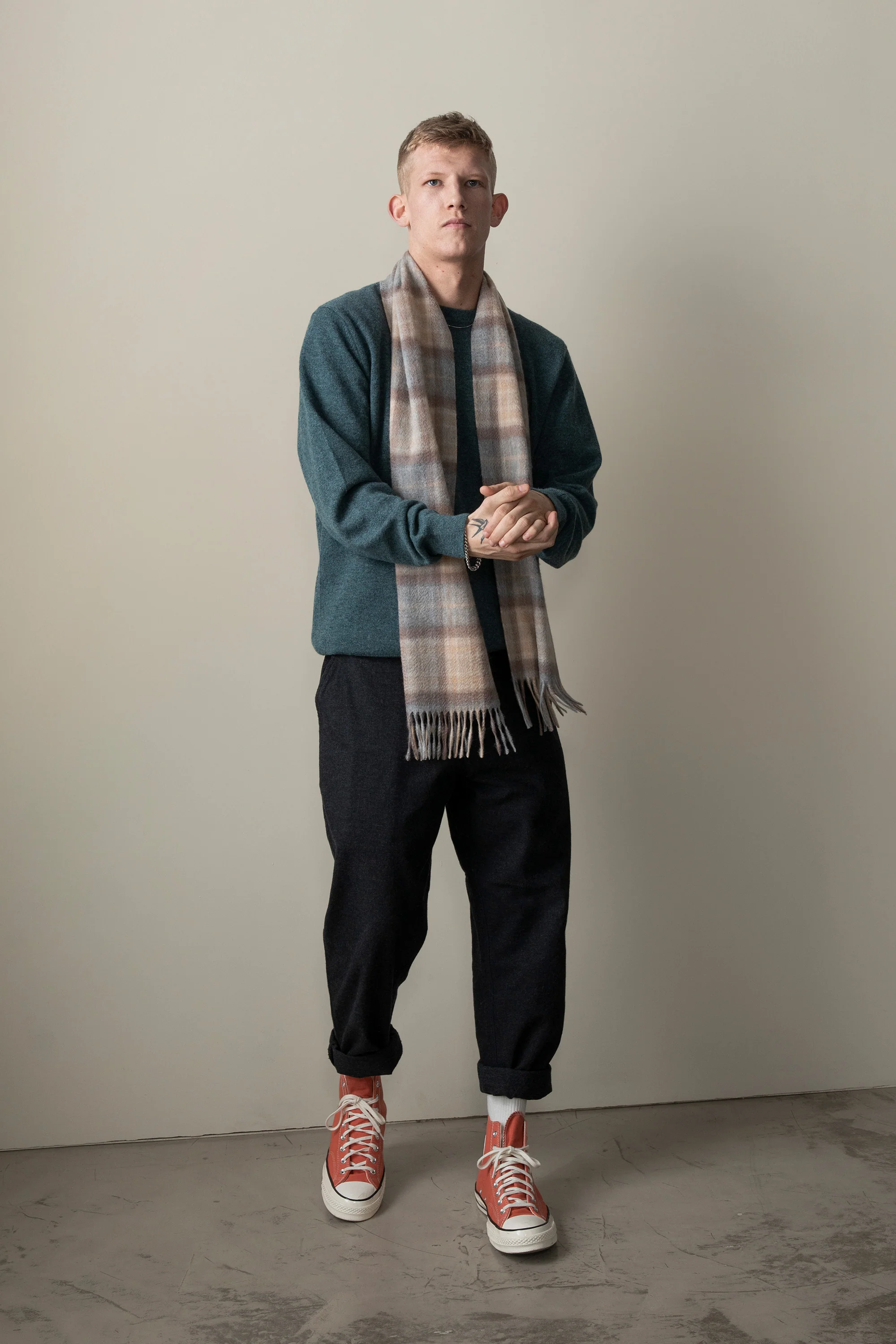 Heritage Tartan Lambswool Scarf - Mackellar Natural - Image 2