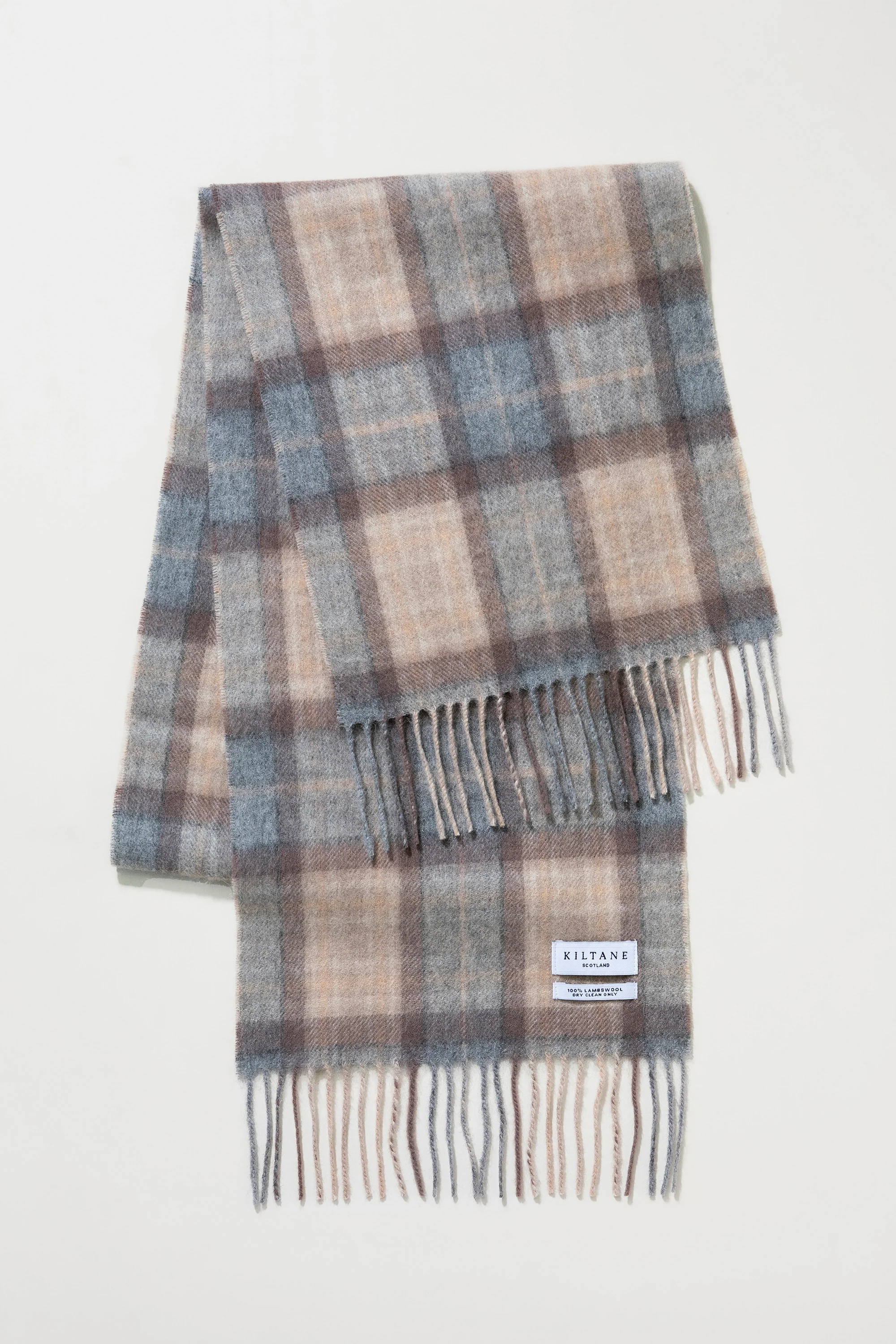 Heritage Tartan Lambswool Scarf - Mackellar Natural - Image 3