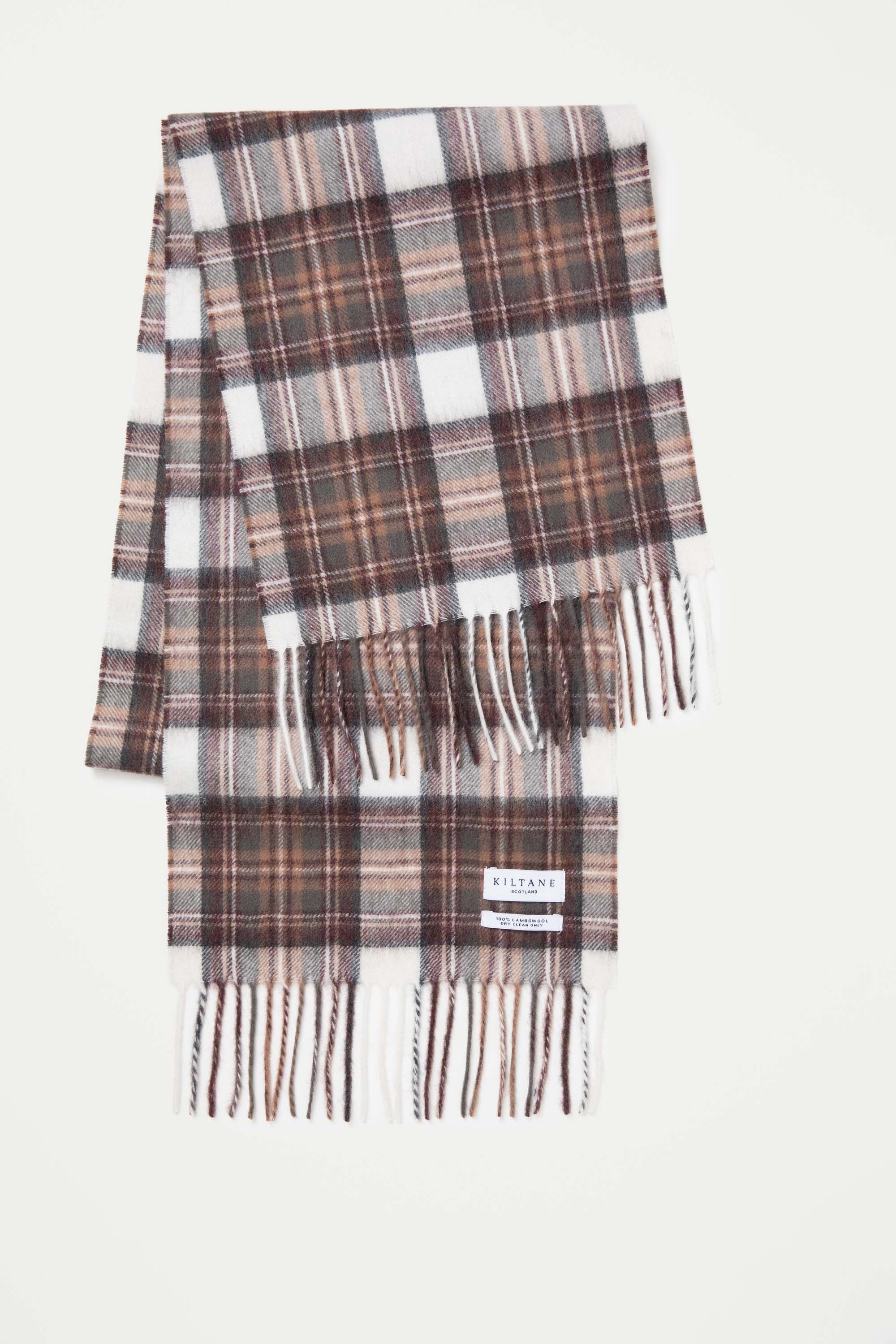 Heritage Tartan Lambswool Scarf - Natural Dress Stewart - Image 2