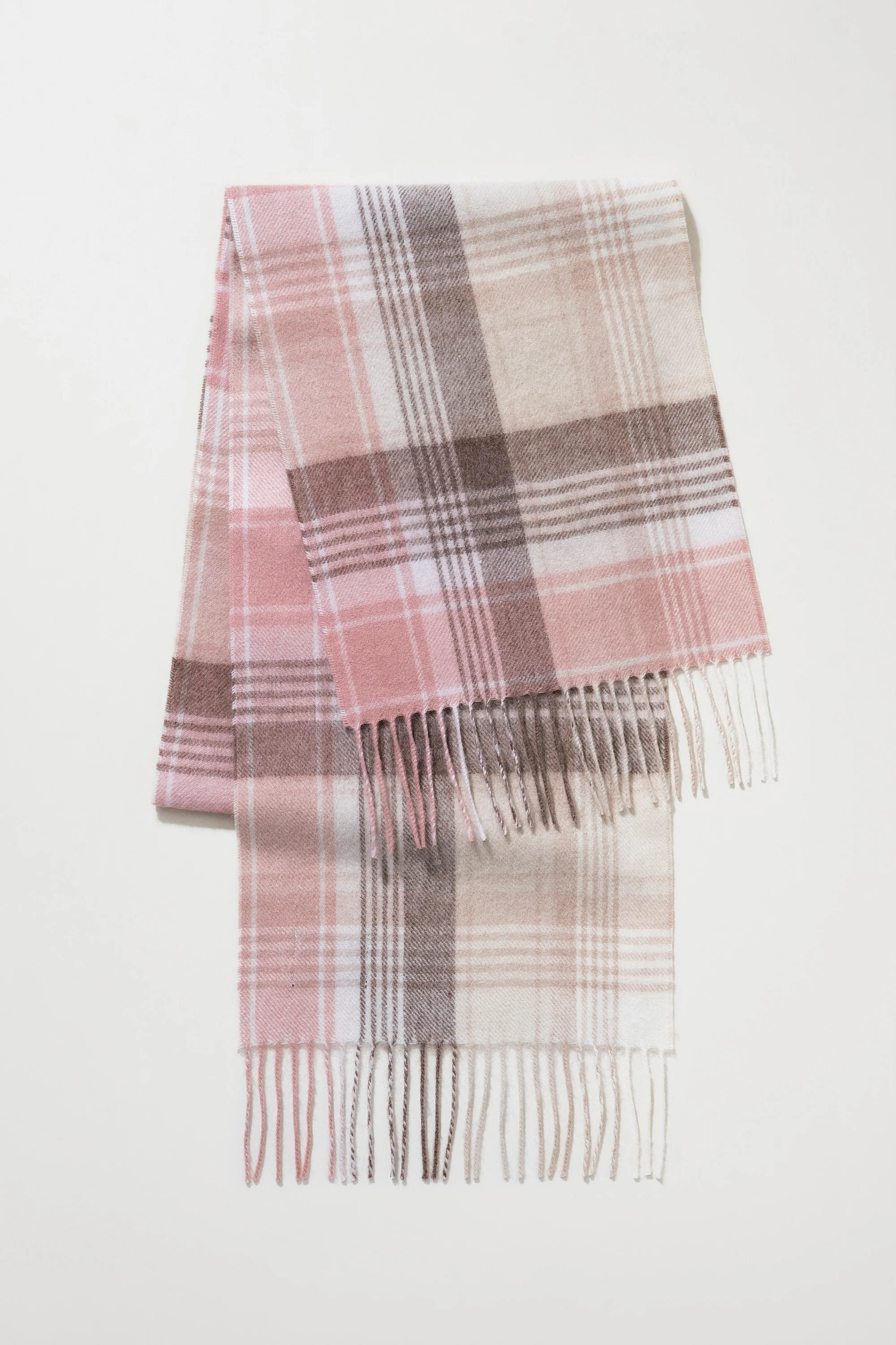 Repeat Edge Lambswool Scarf - Natural - Image 3