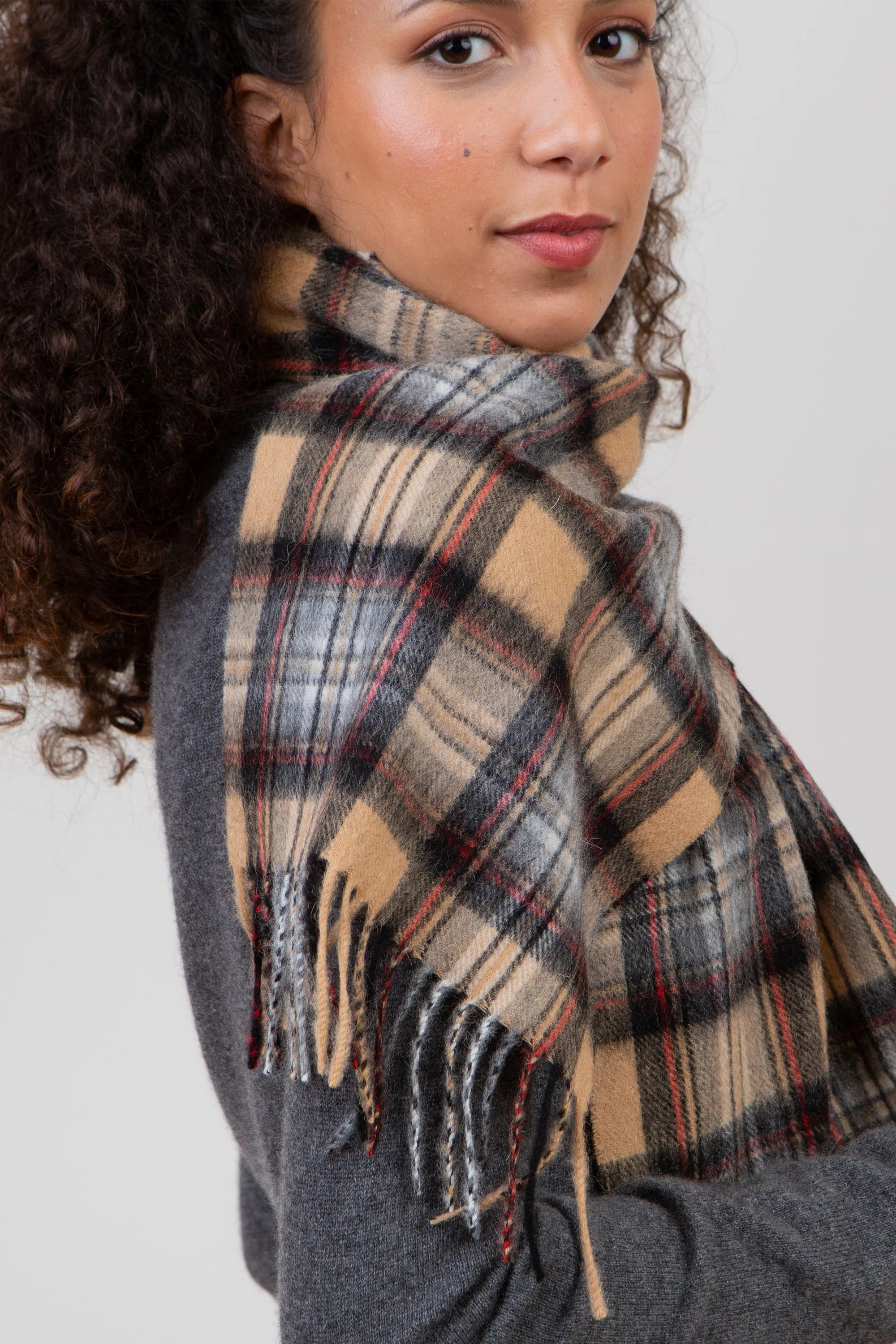 Heritage Tartan Lambswool Scarf - Official Camel Stewart - Image 3