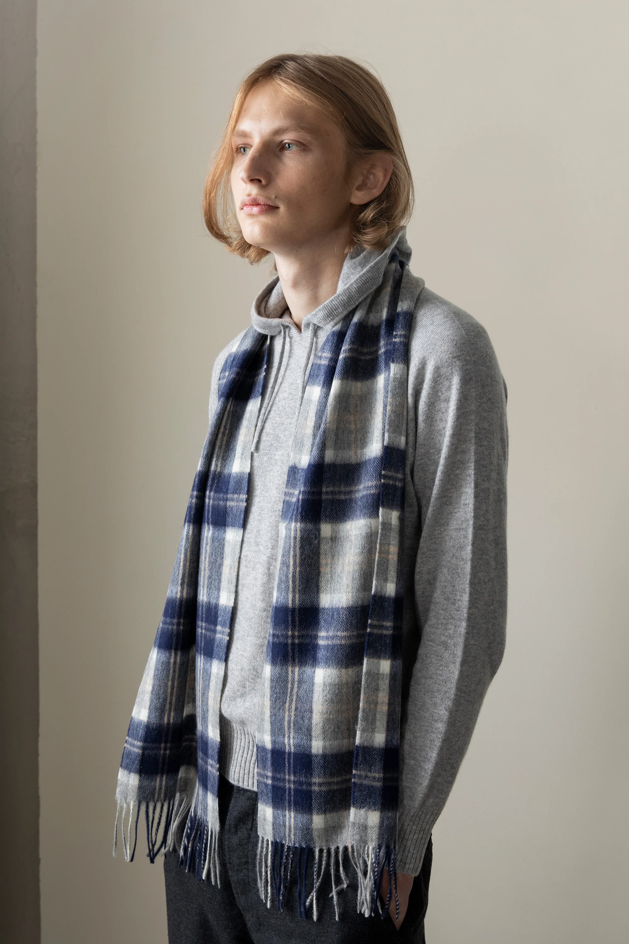 Heritage Tartan Lambswool Scarf - Silver Bannockbane