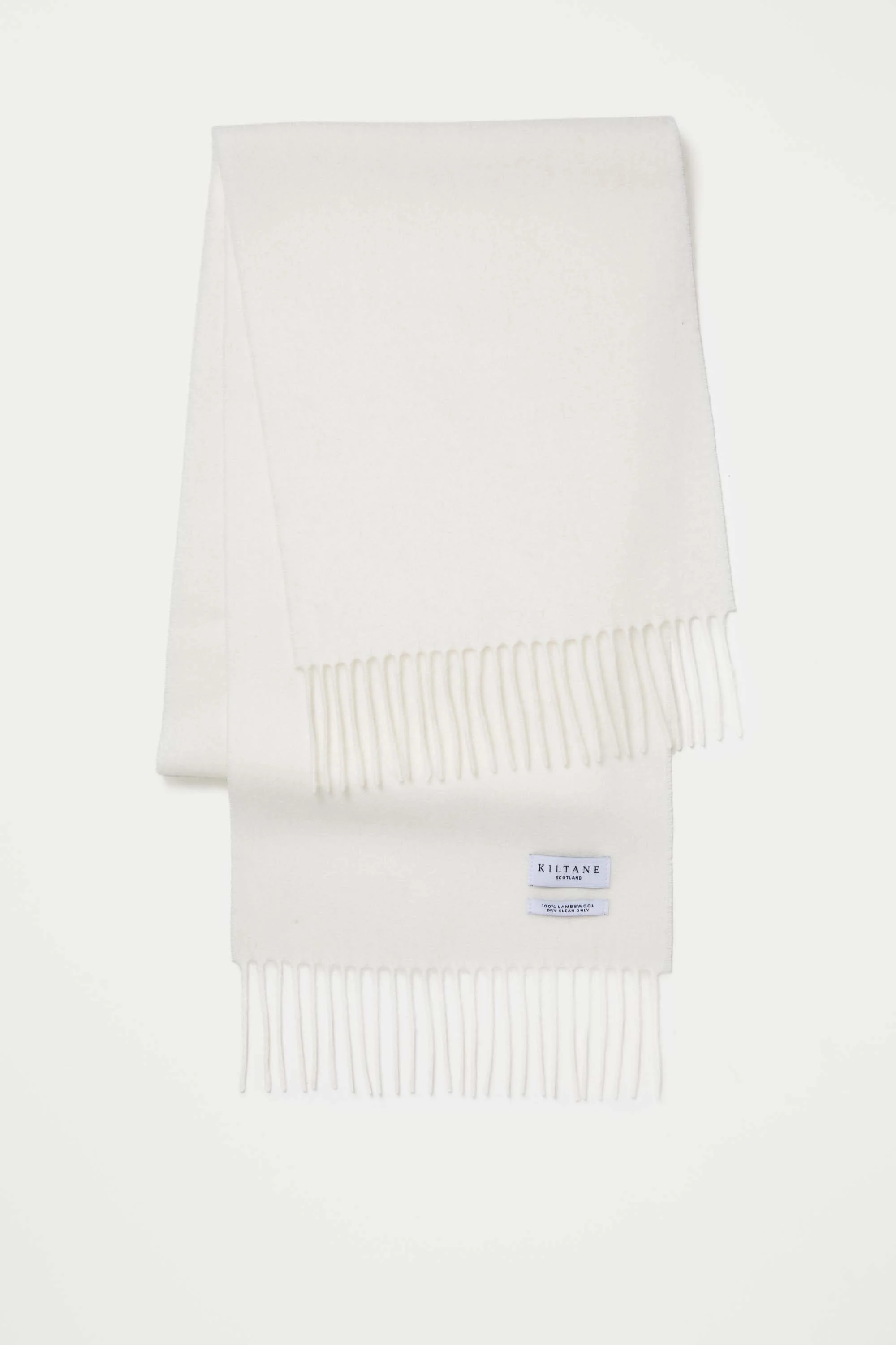 Solid Lambswool Scarf - Soft Cream - Image 3