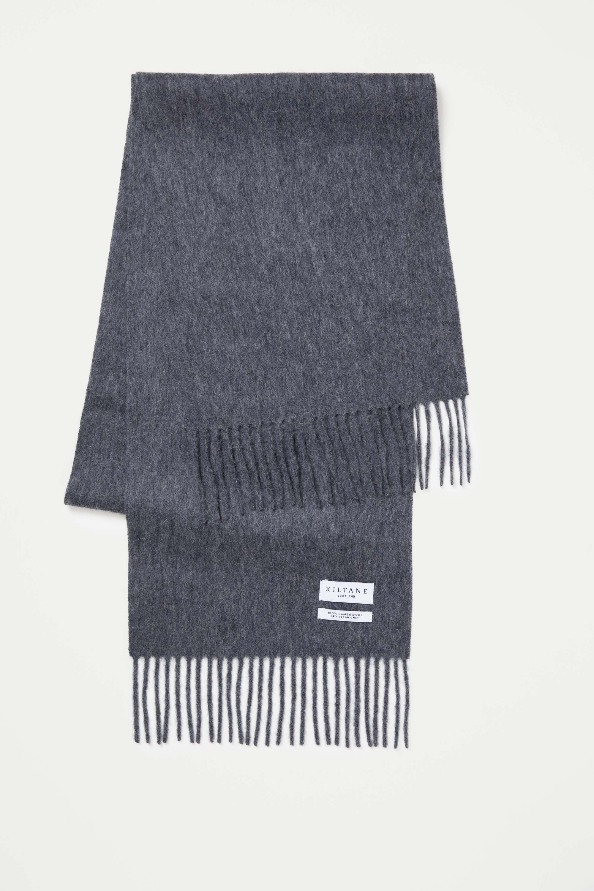 Solid Lambswool Scarf - Steinway Grey - Image 2