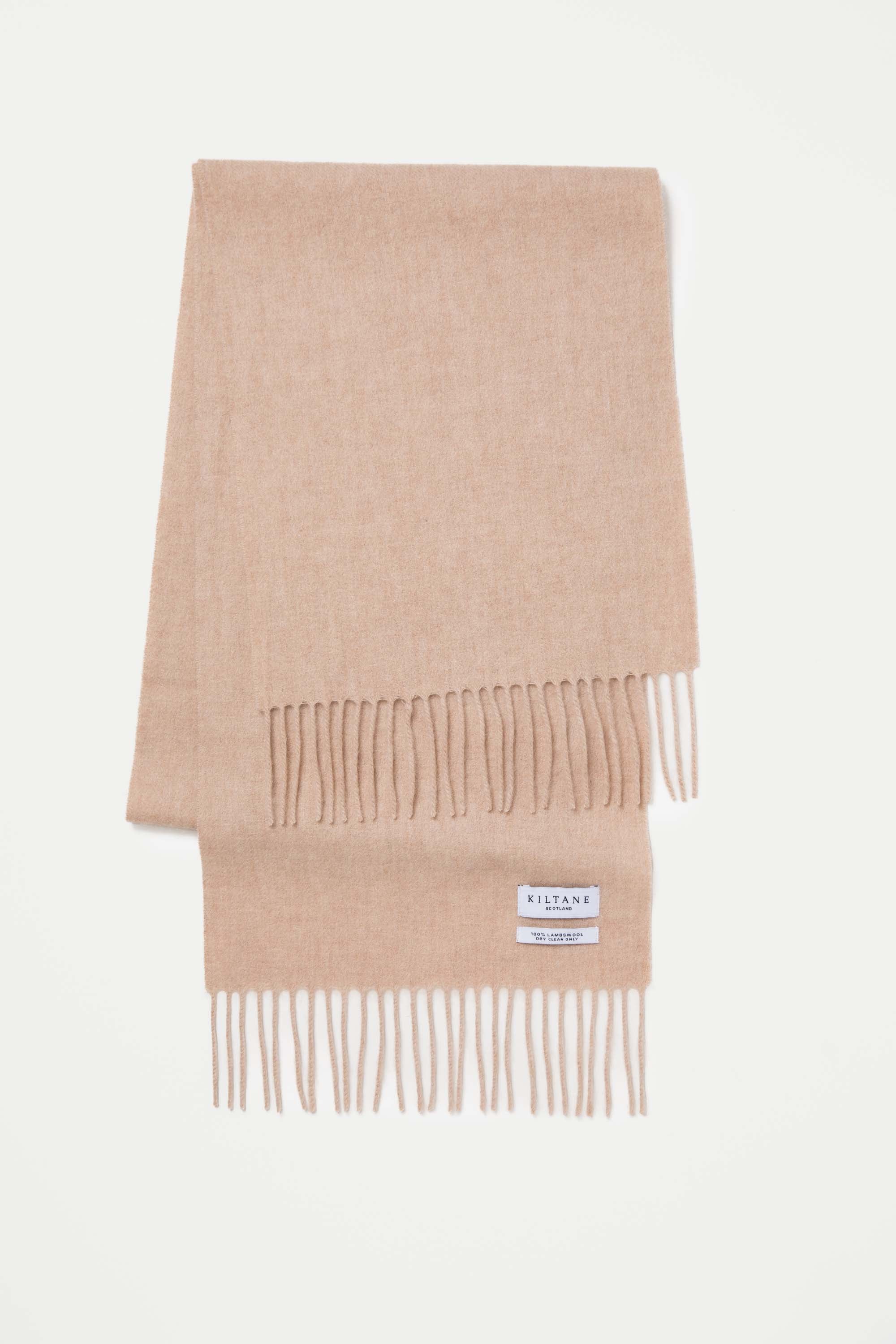 Solid Lambswool Scarf - Vicuna - Image 3