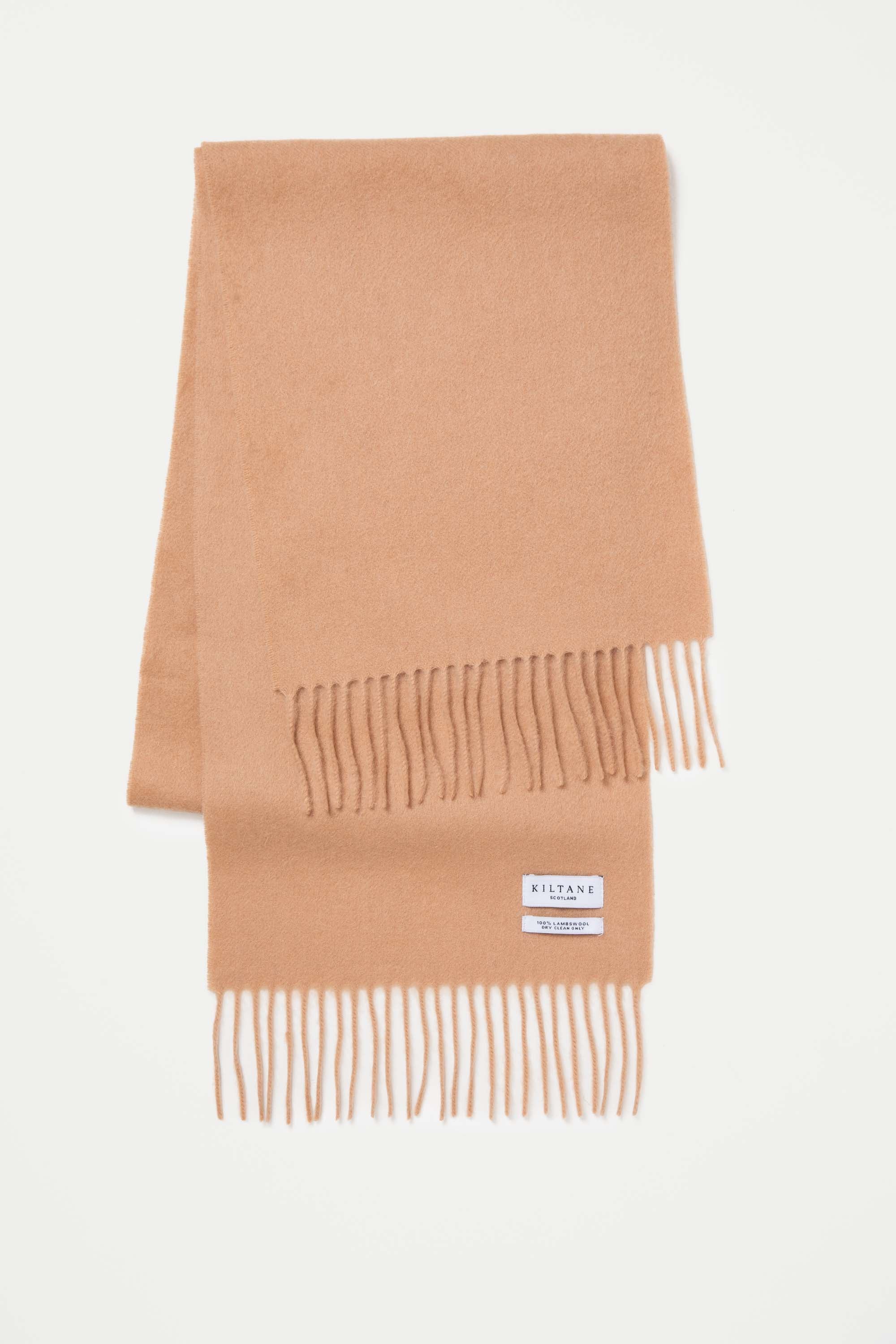 Solid Lambswool Scarf - Warm Camel - Image 3