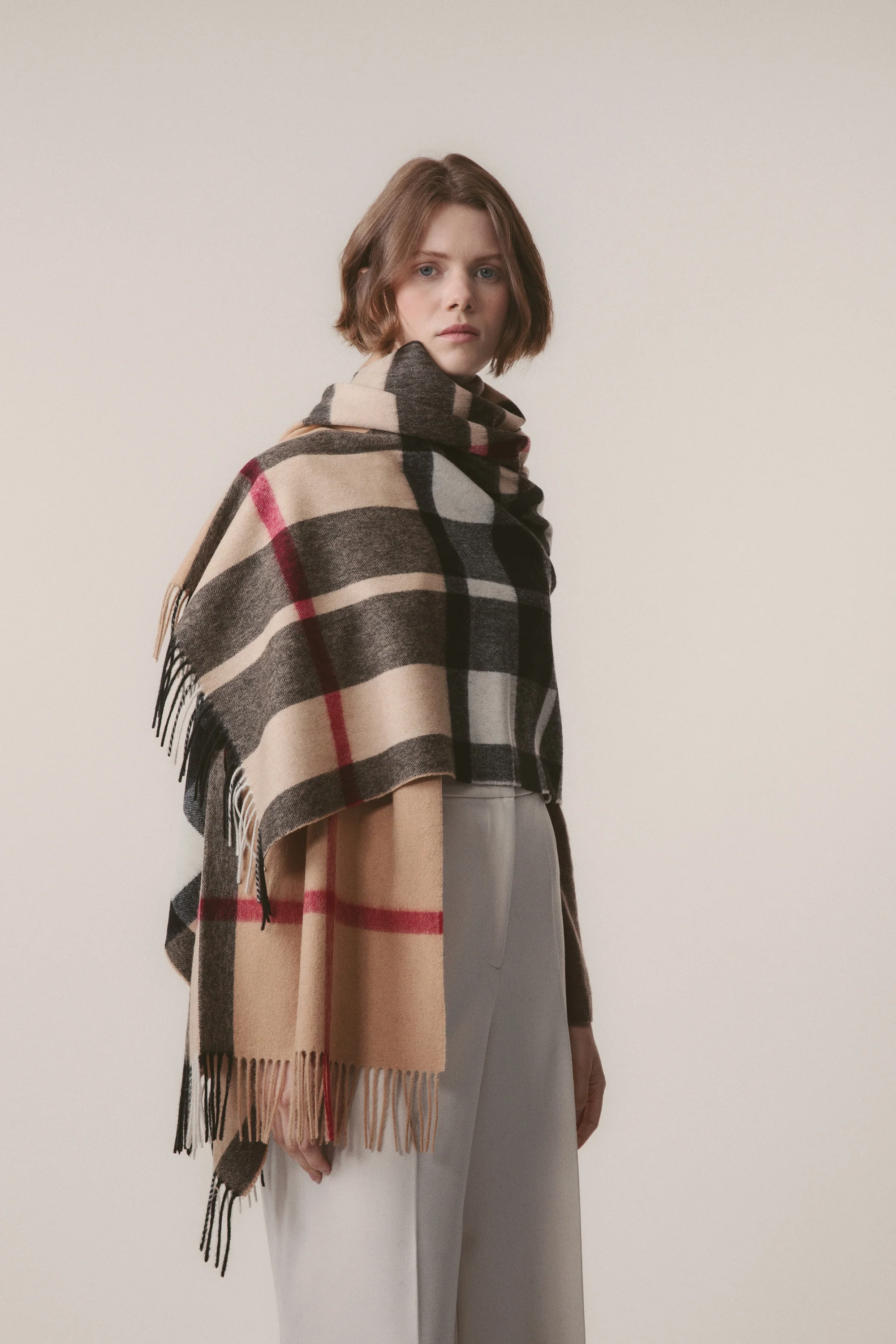 Exploded Camel Thompson Lambswool Stole - Image 2