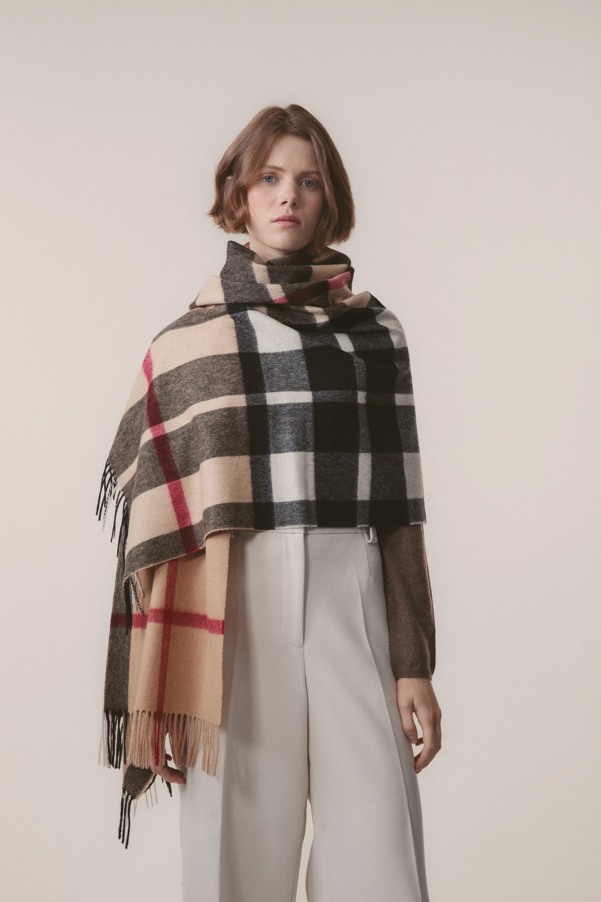 Exploded Camel Thompson Lambswool Stole - Image 3