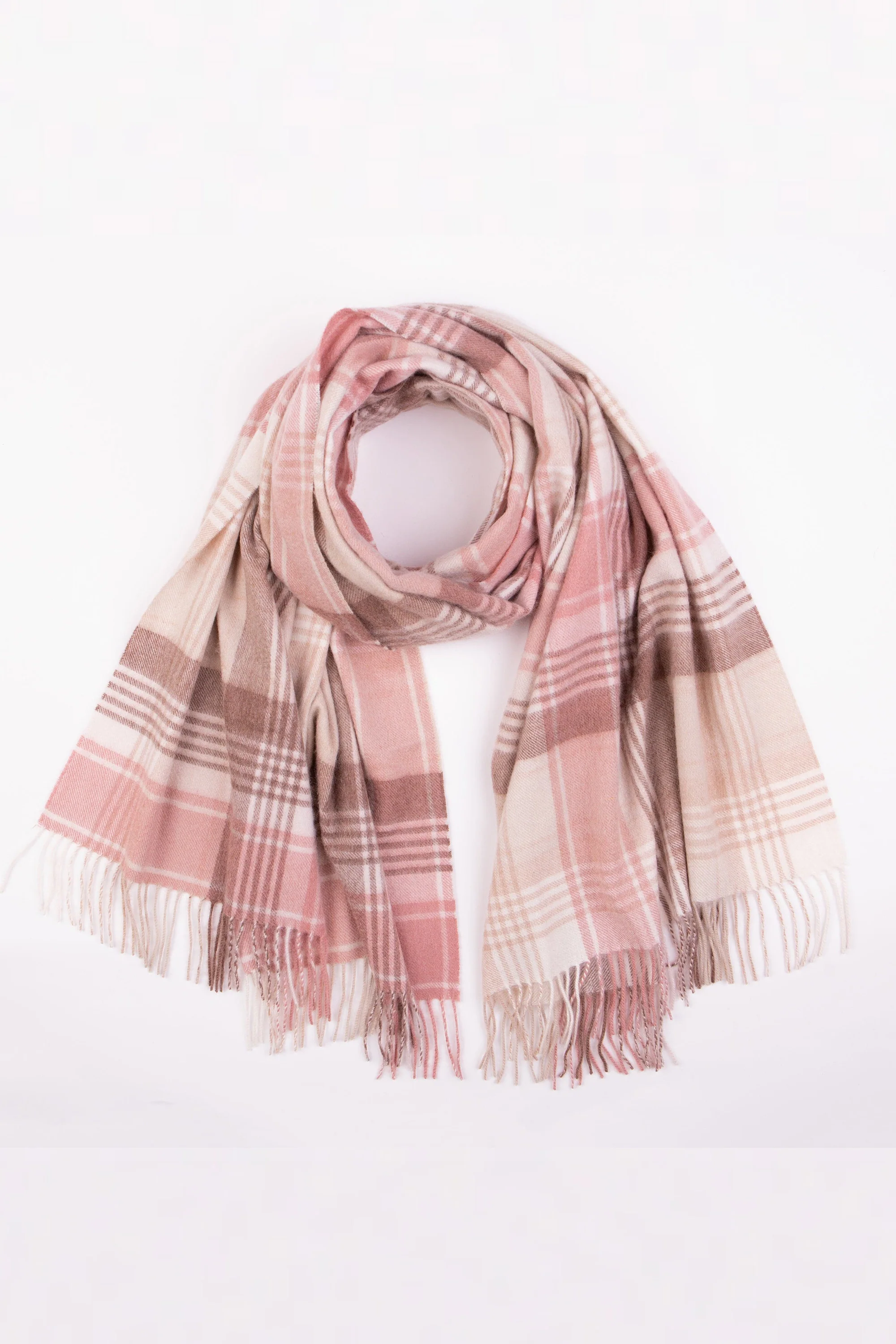 Repeat Edge Lambswool Stole - Natural - Image 4