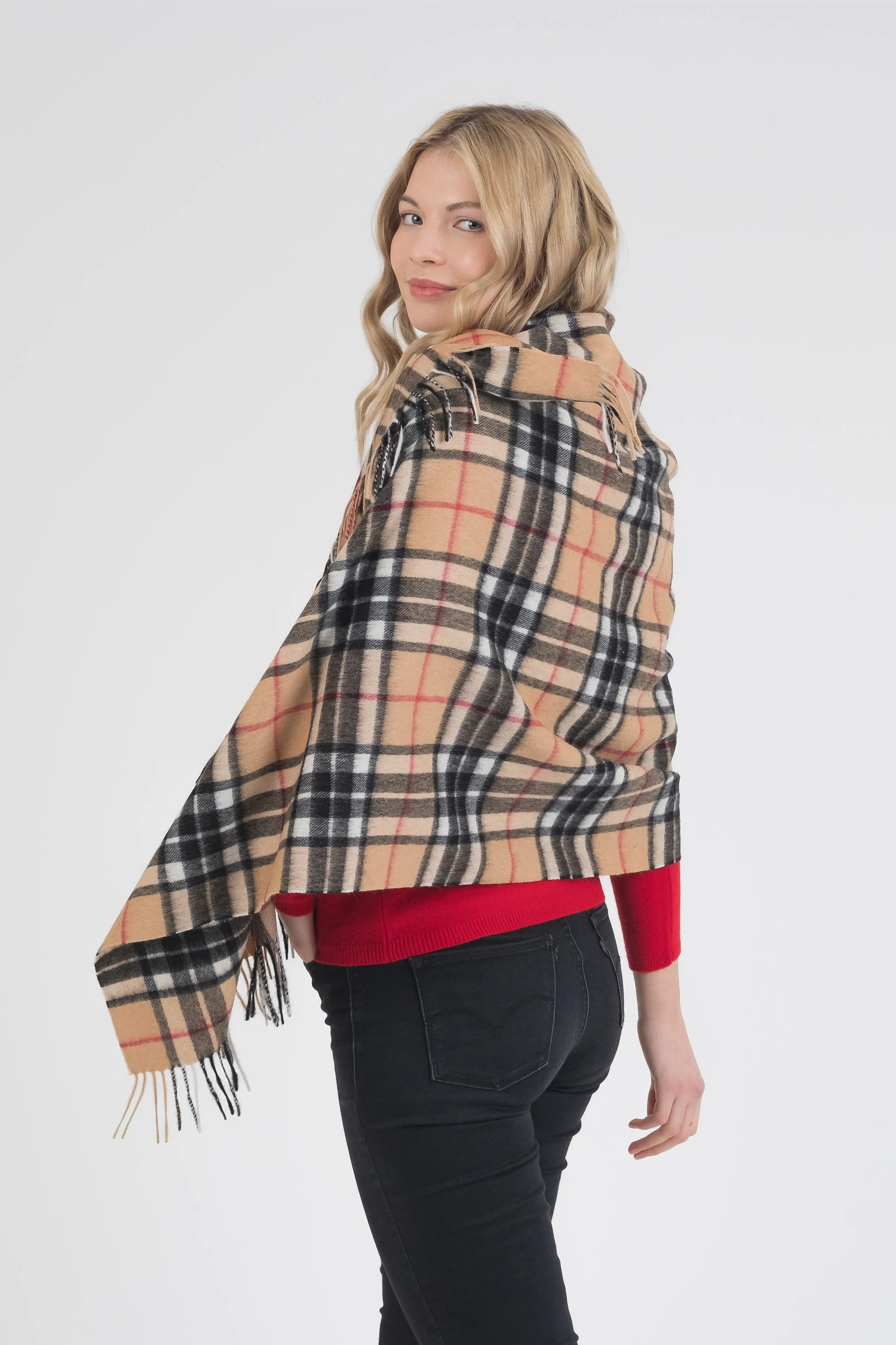 Scotty Thompson Lambswool Stole - Camel - Image 2