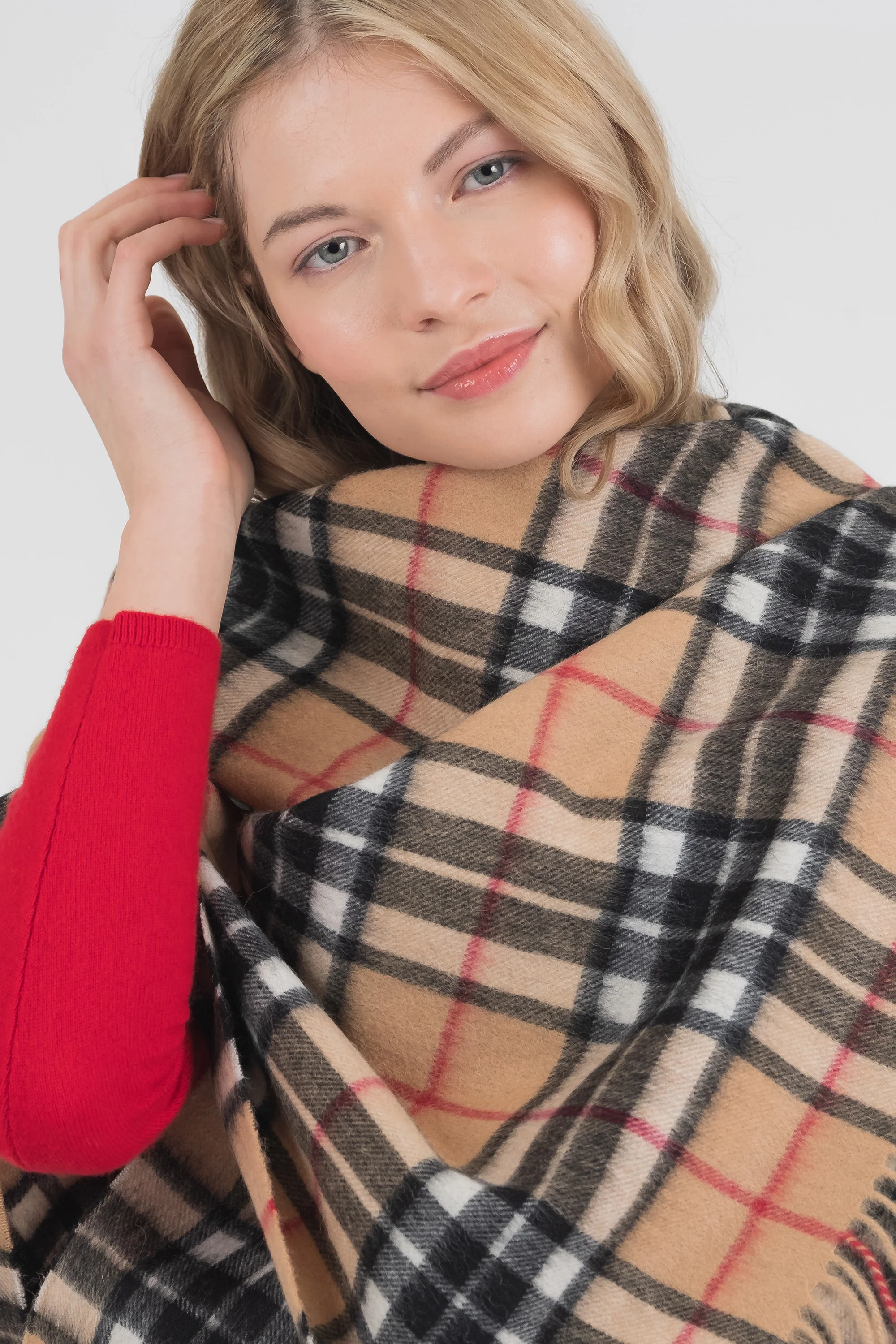 Scotty Thompson Lambswool Stole - Camel - Image 3