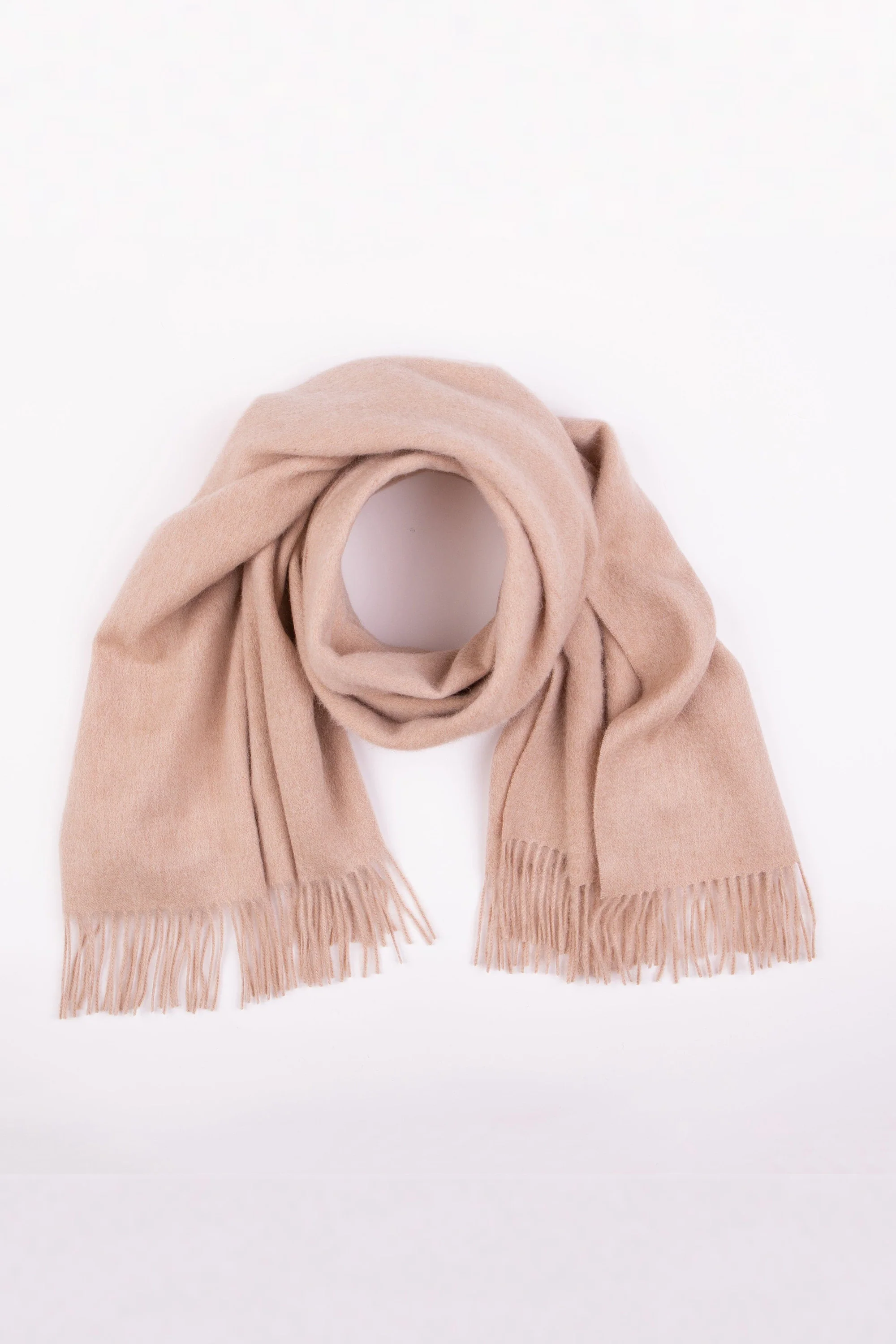 Solid Lambswool Stole - Vicuna - Image 4