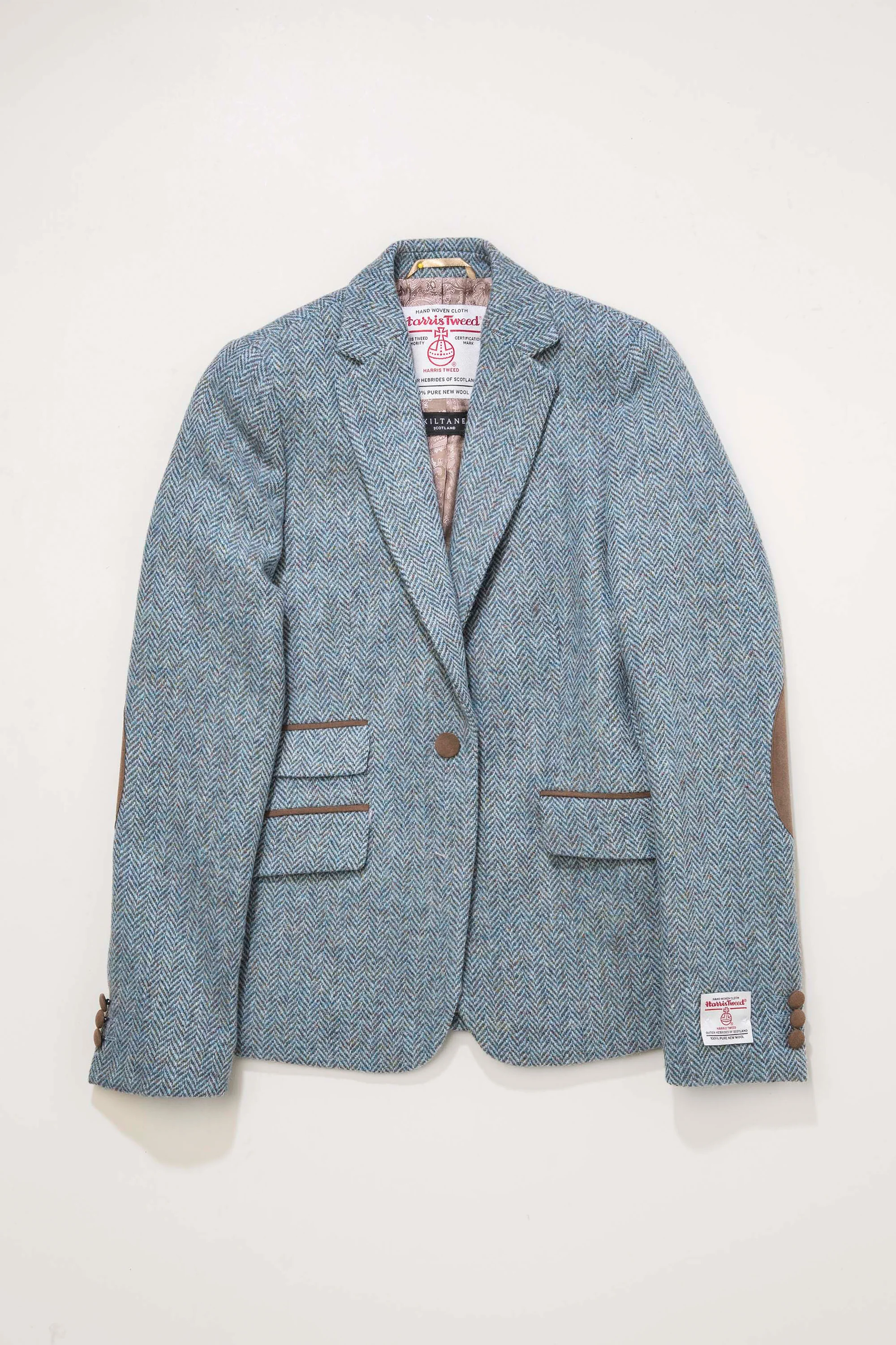 Women's Harris Tweed Janice Blazer - Light Blue Herringbone Mix - Image 3