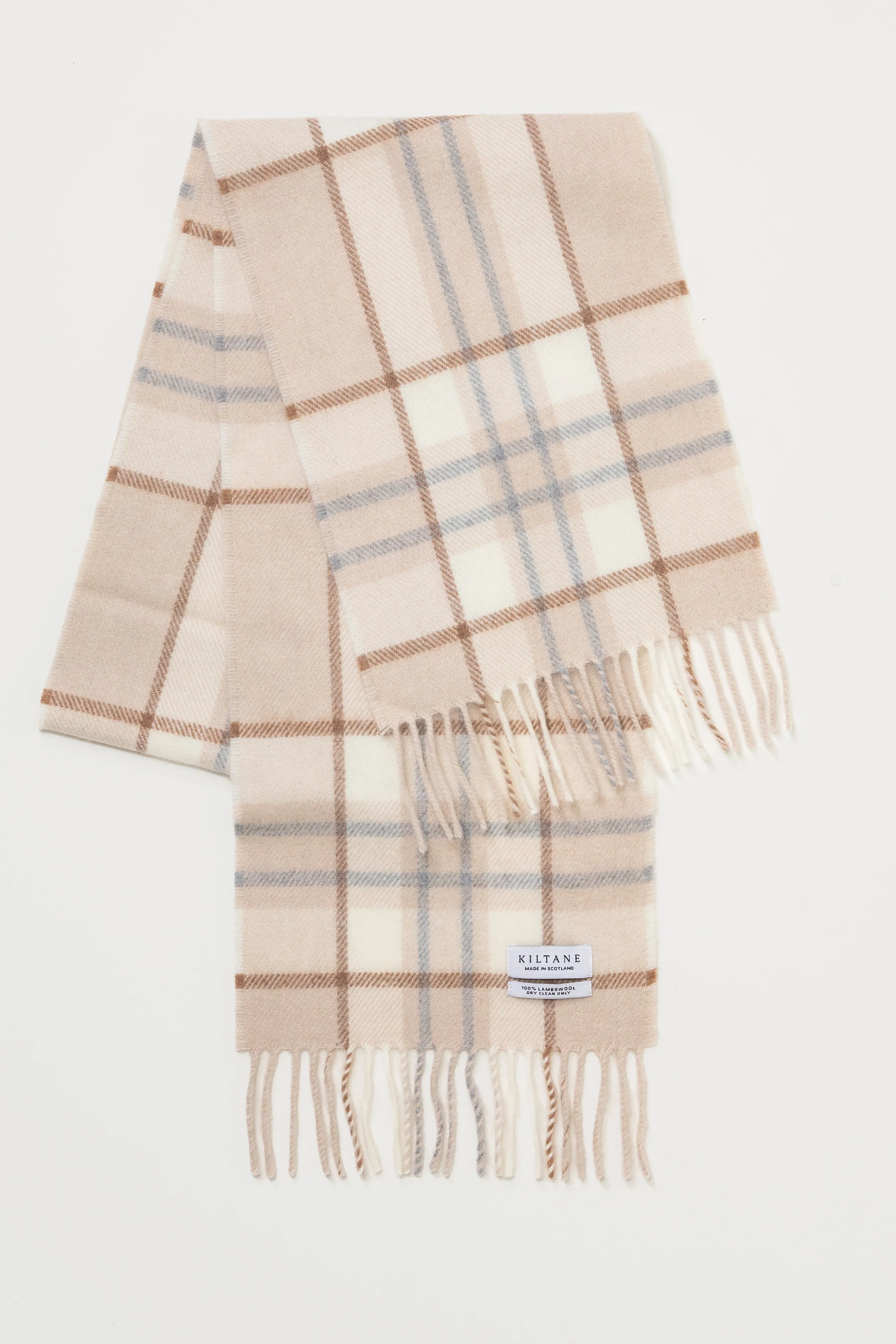 Made in Scotland Lambswool Scarf - Lunanburn Sandstone - Image 2