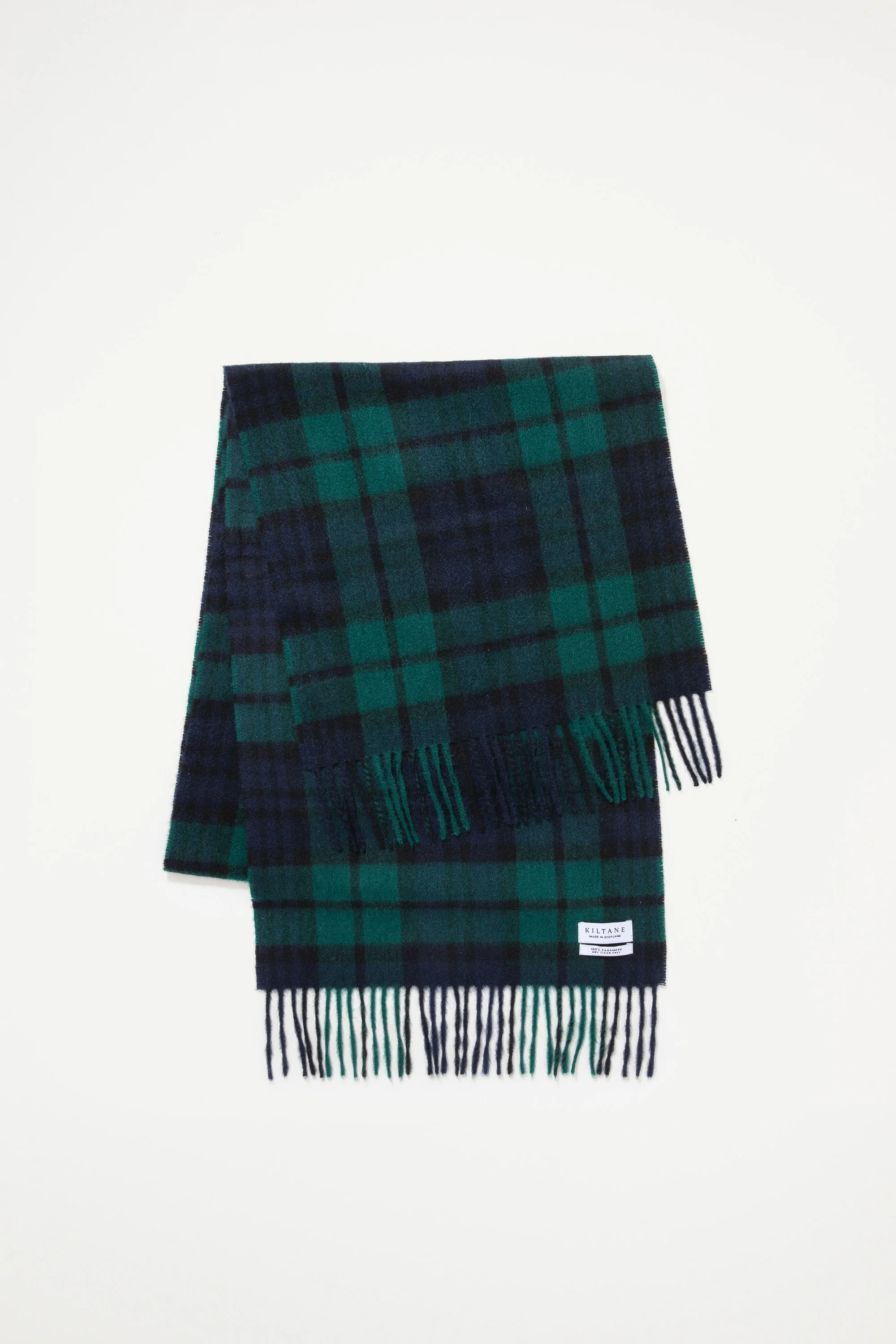 Made in Scotland Heritage Cashmere Wide Scarf - Blackwatch - Image 4