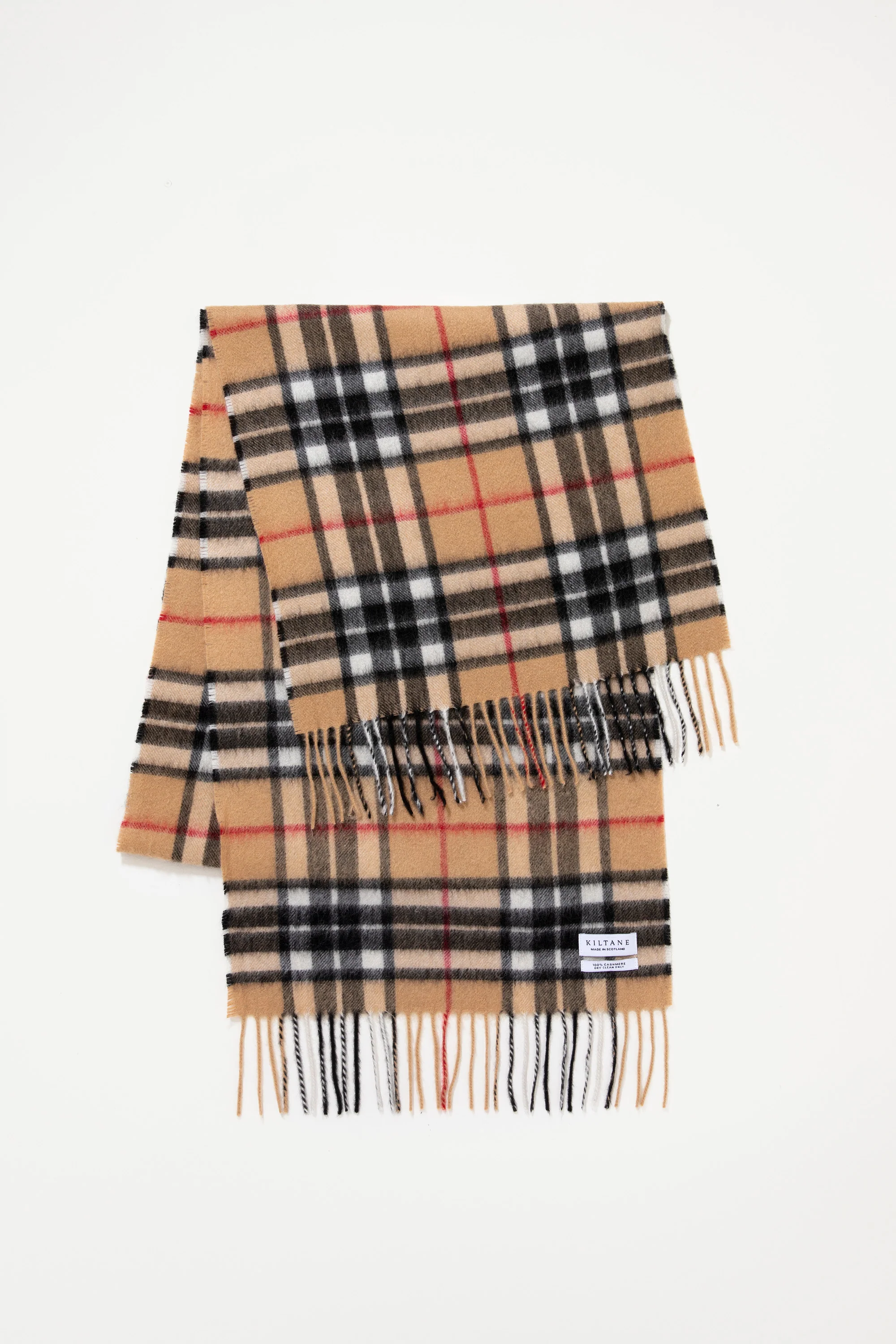 Made in Scotland Scotty Thompson Cashmere Wide Scarf - Camel - Image 2