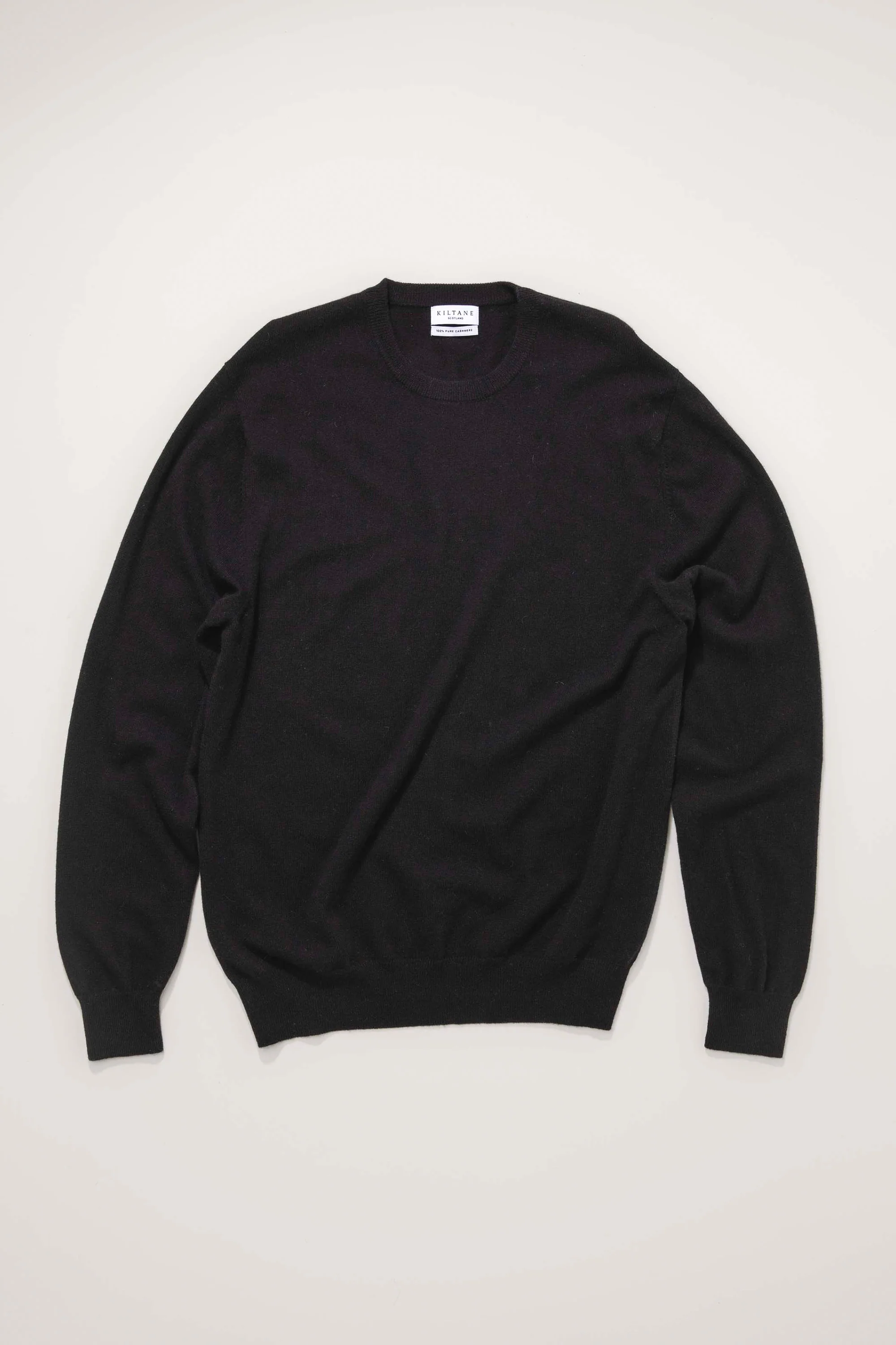 Men's Cashmere Crew Neck Jumper - Black - Image 3