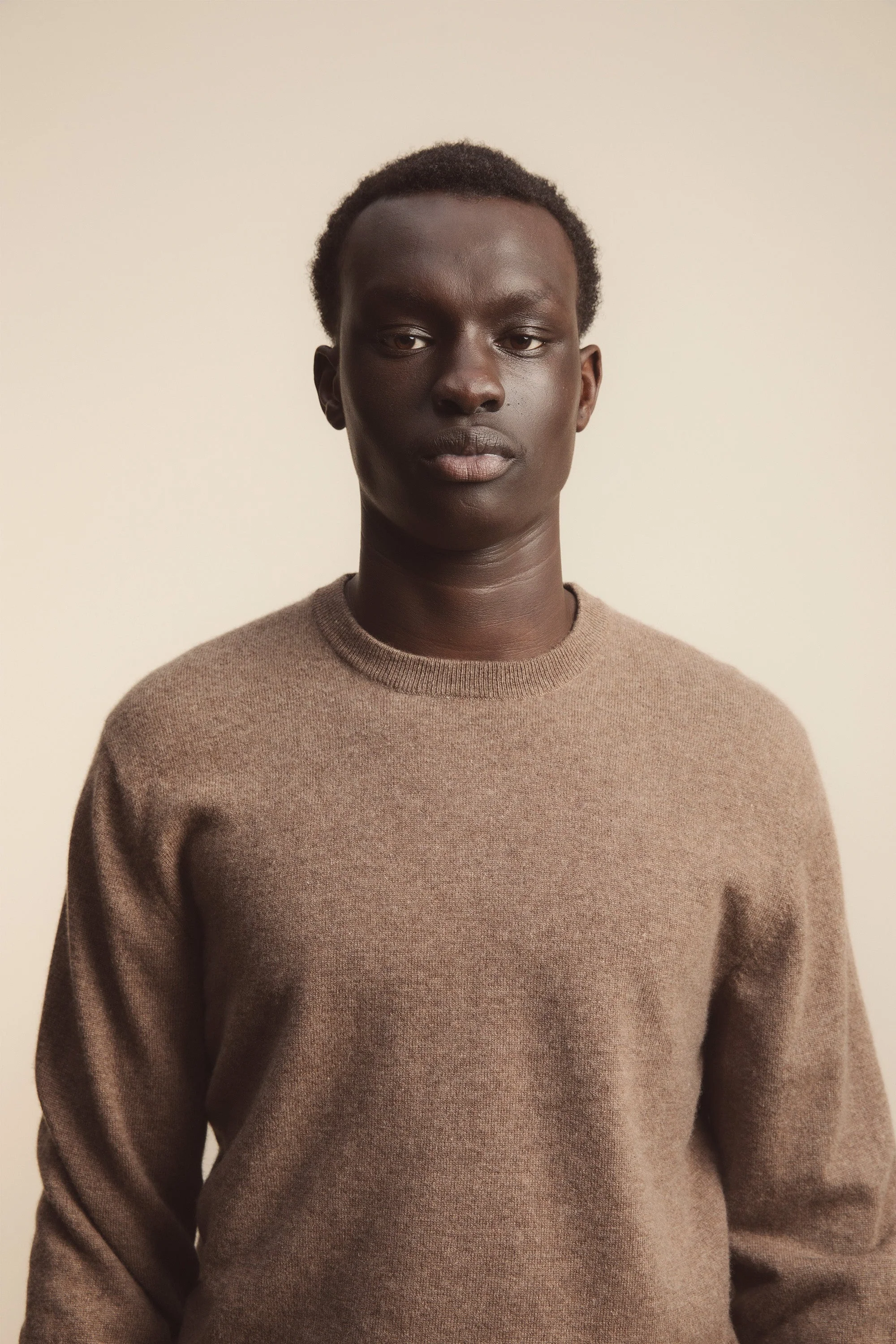 Men's Cashmere Crew Neck Jumper - Squirrel - Image 6