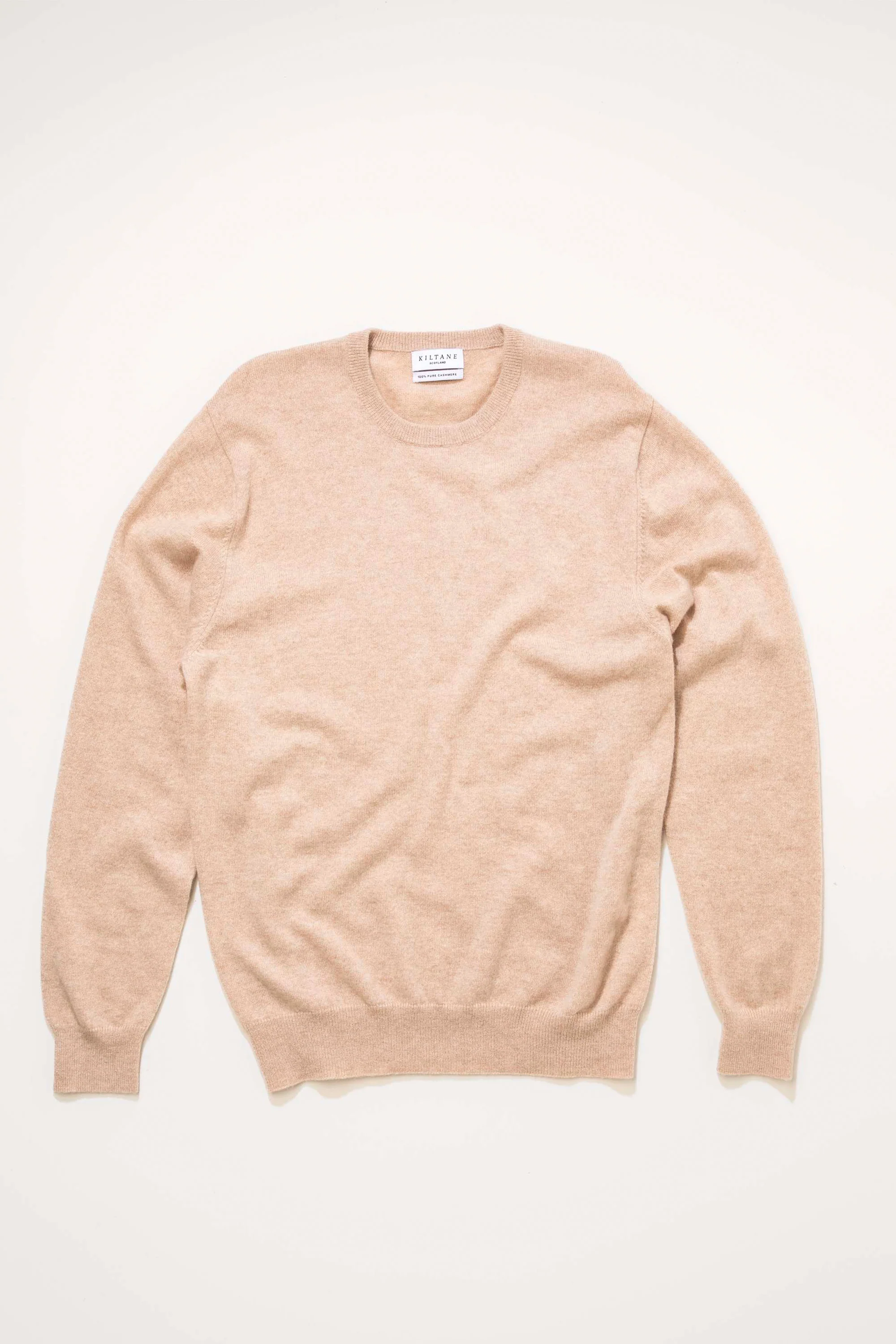 Men's Cashmere Crew Neck Jumper - Vicuna - Image 8