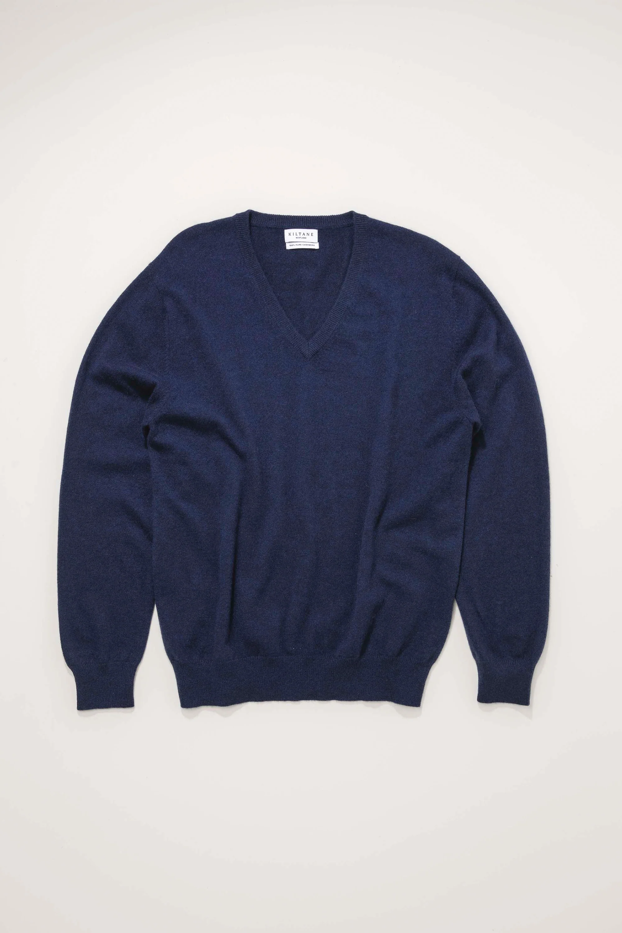 Men's Cashmere V Neck Jumper - Cosmos - Image 3