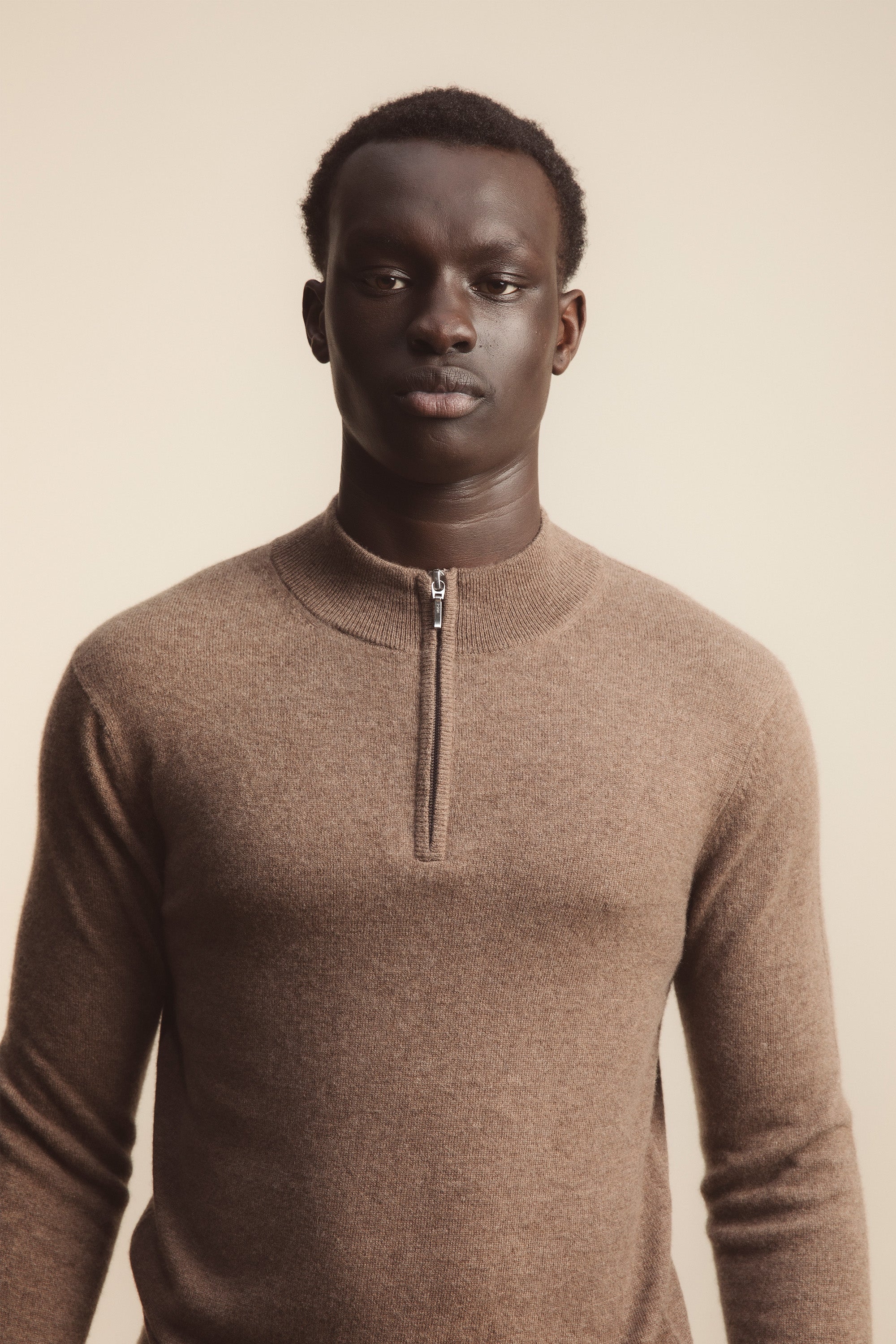 Men's Half Zip Jumper - Squirrel - Image 6