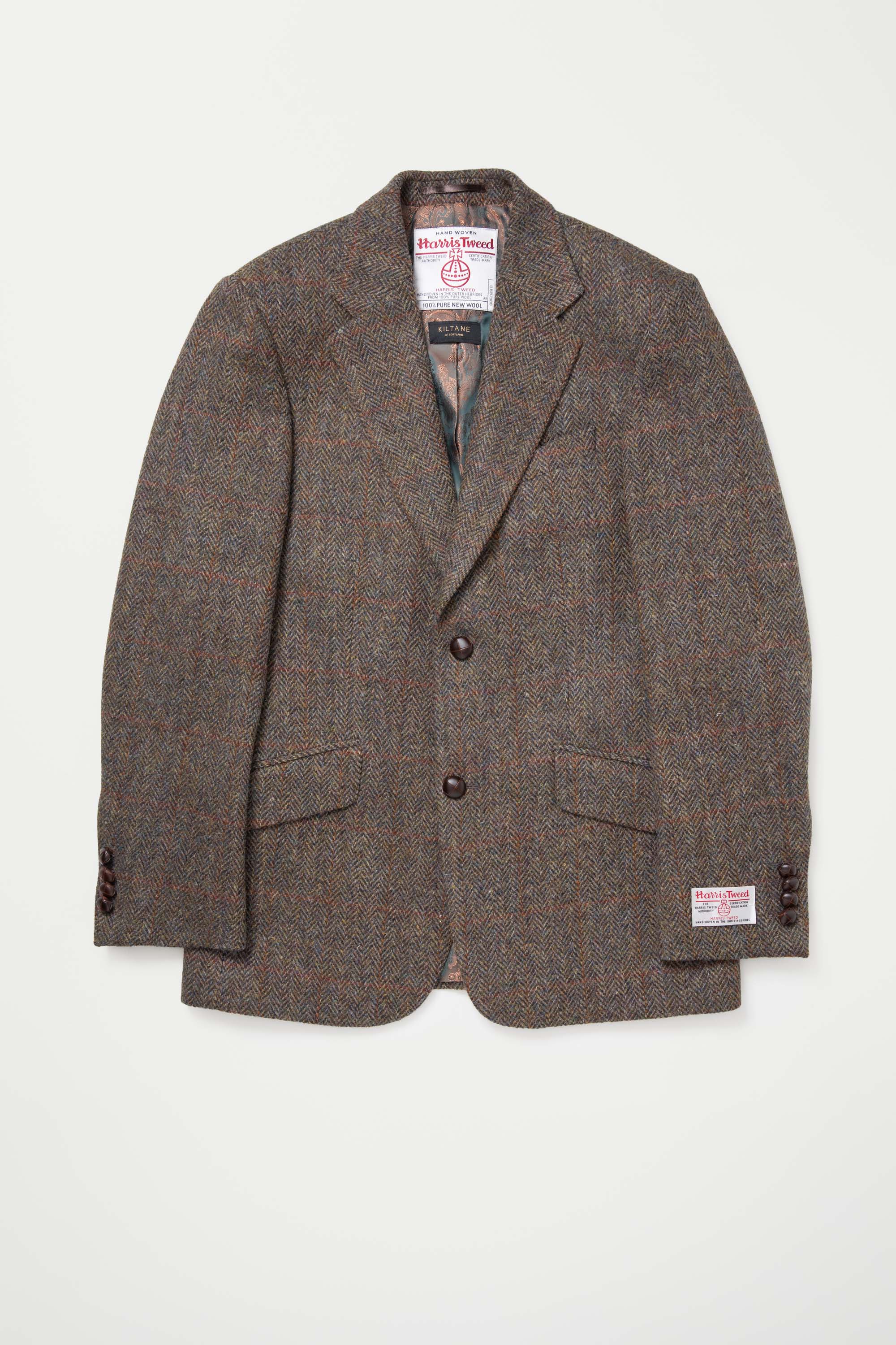 Men's Harris Tweed Finlay Jacket - Brown Check - Image 3