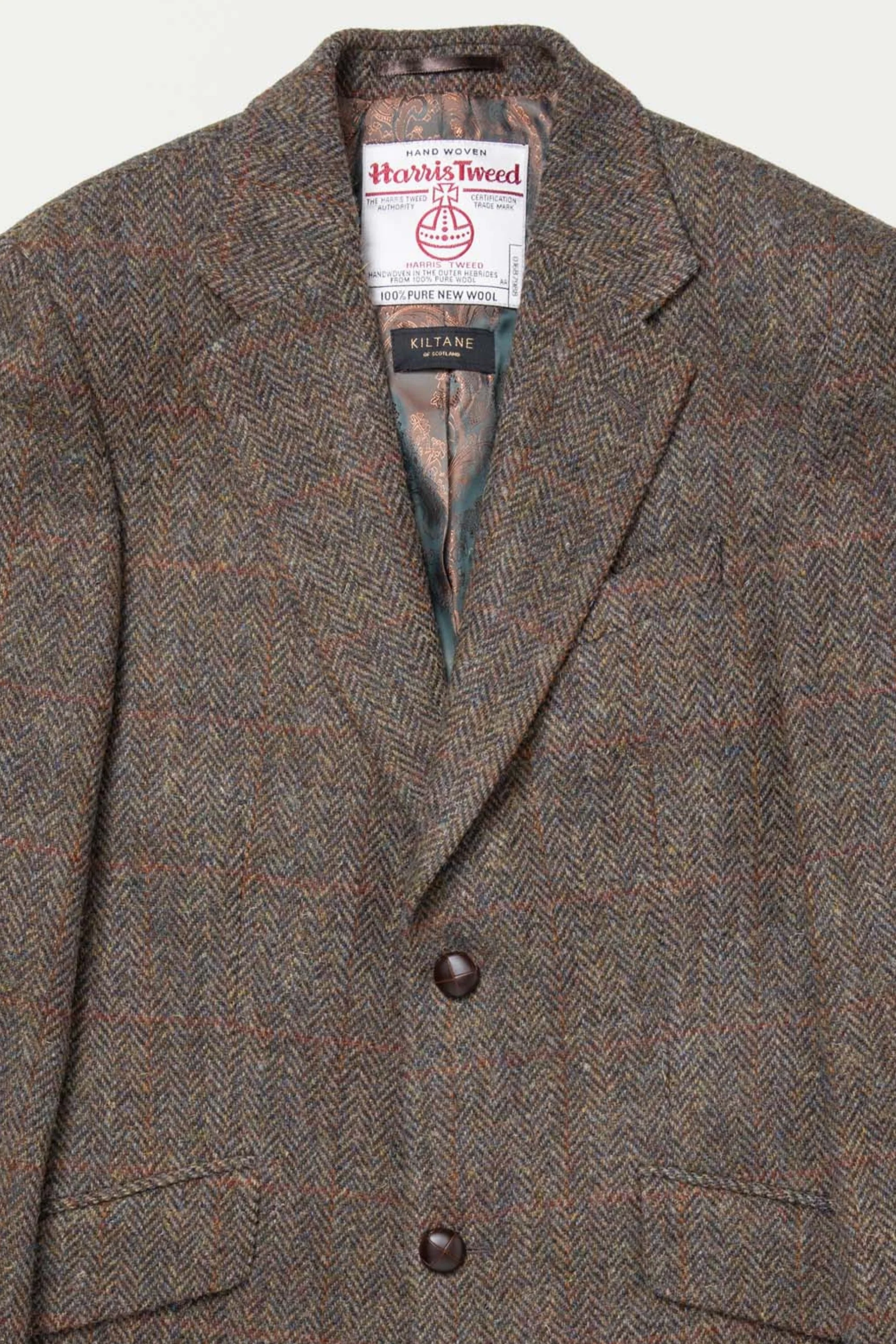 Men's Harris Tweed Finlay Jacket - Brown Check - Image 4