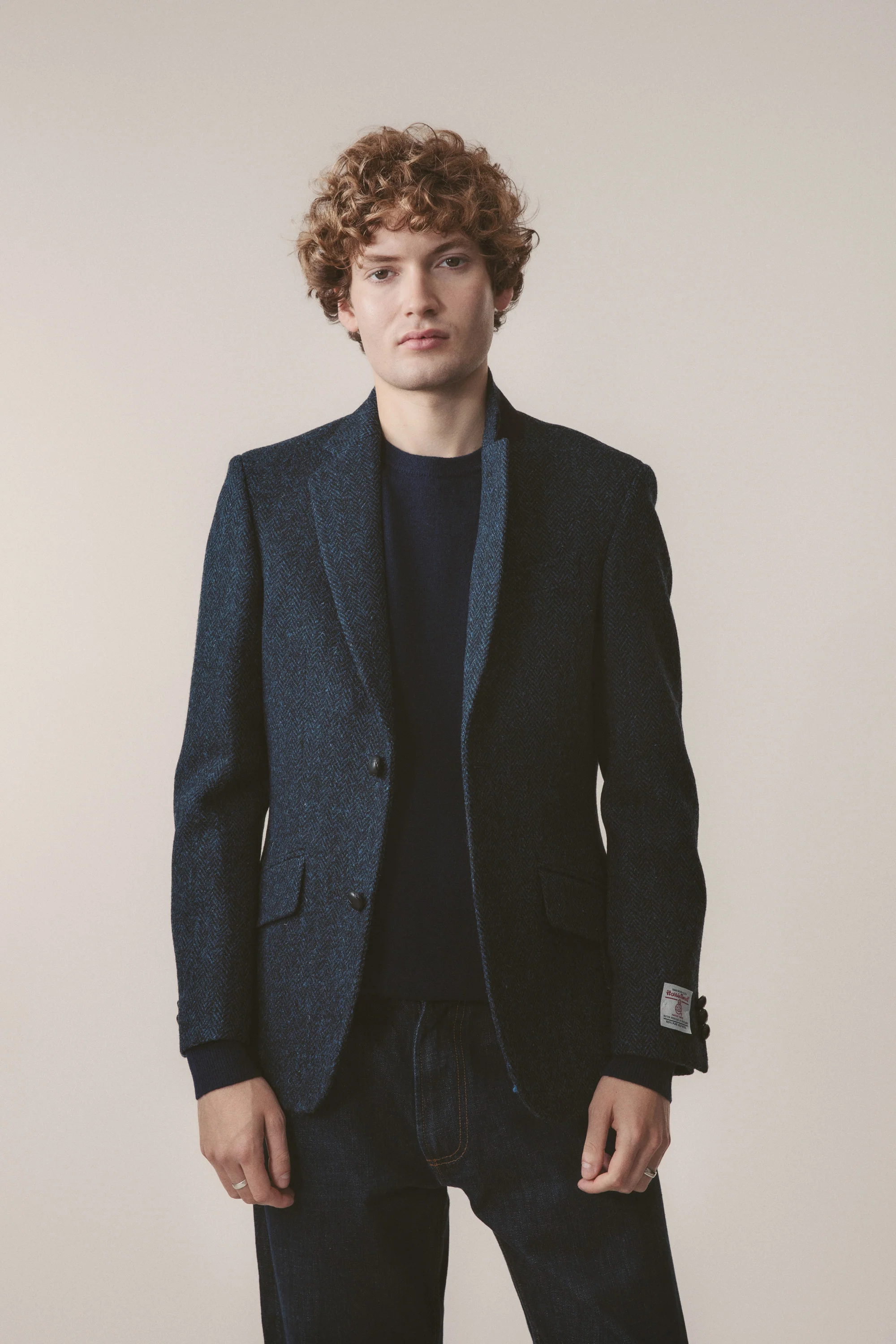 Men's Harris Tweed Patrick Jacket - Charcoal Red Check - Image 4