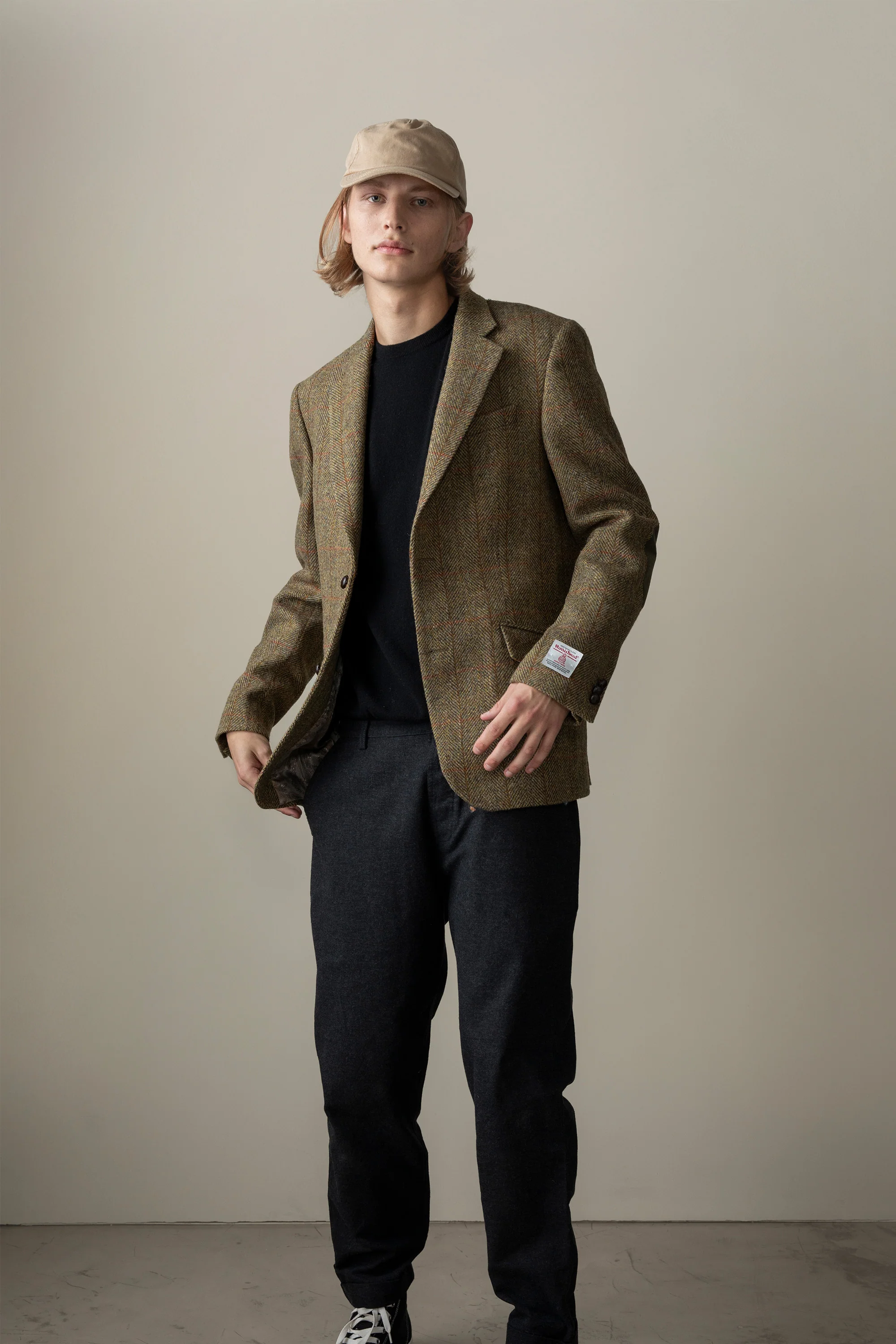 Men's Harris Tweed Patrick Jacket - Mustard Check - Image 2
