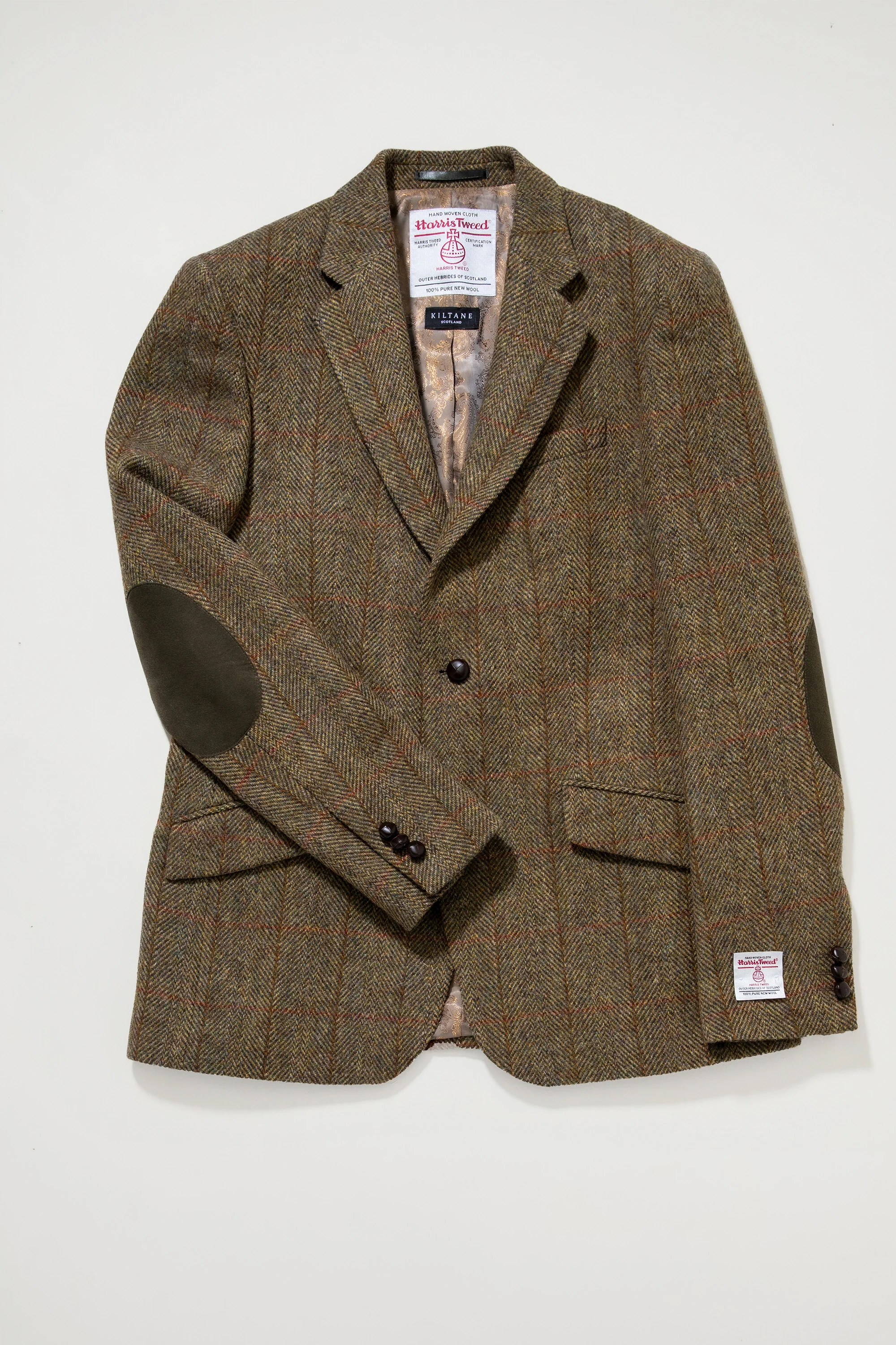 Men's Harris Tweed Patrick Jacket - Mustard Check - Image 3