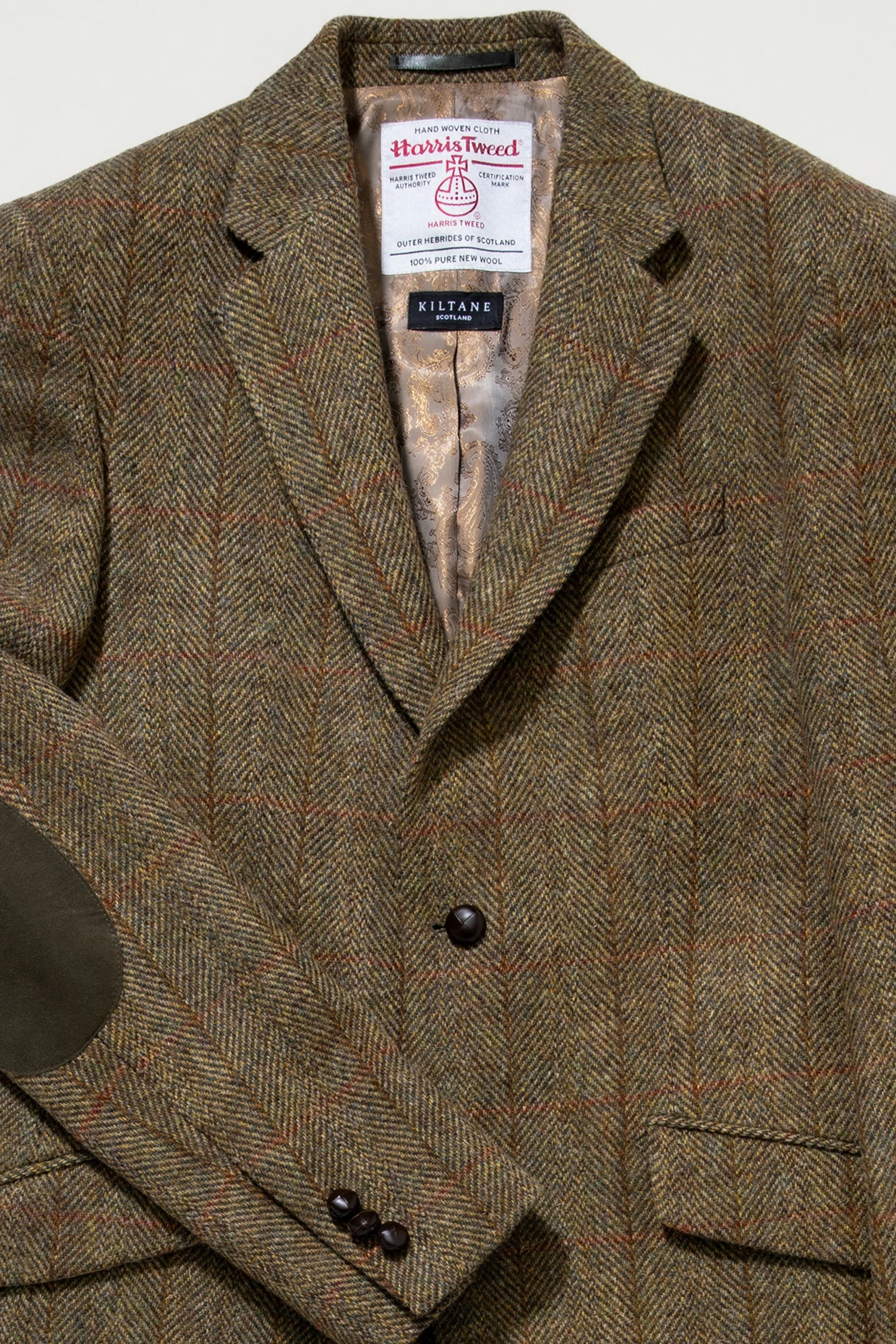 Men's Harris Tweed Patrick Jacket - Mustard Check - Image 4