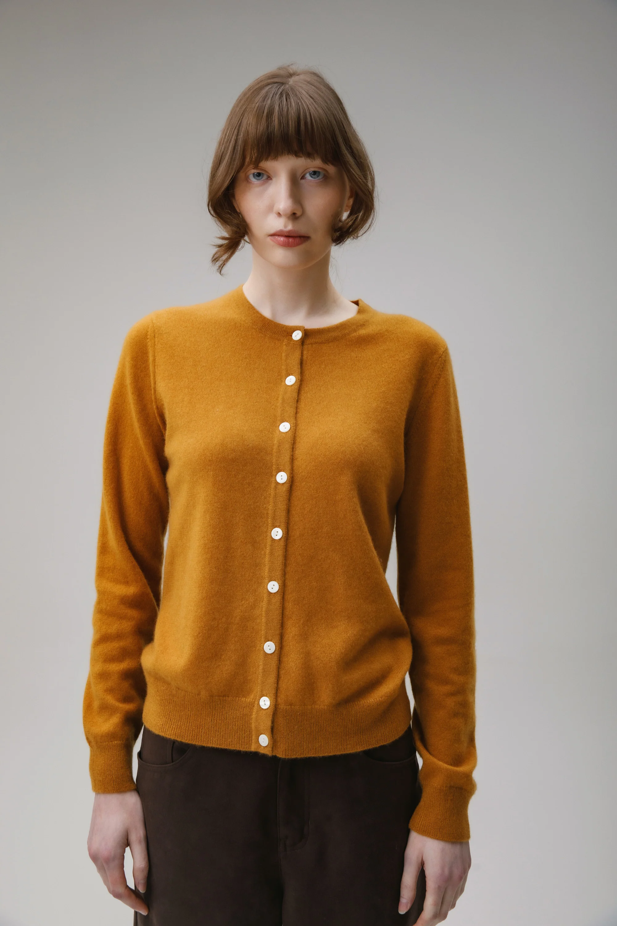 Morningside Cashmere Cardigan - Amber Haze - Image 2
