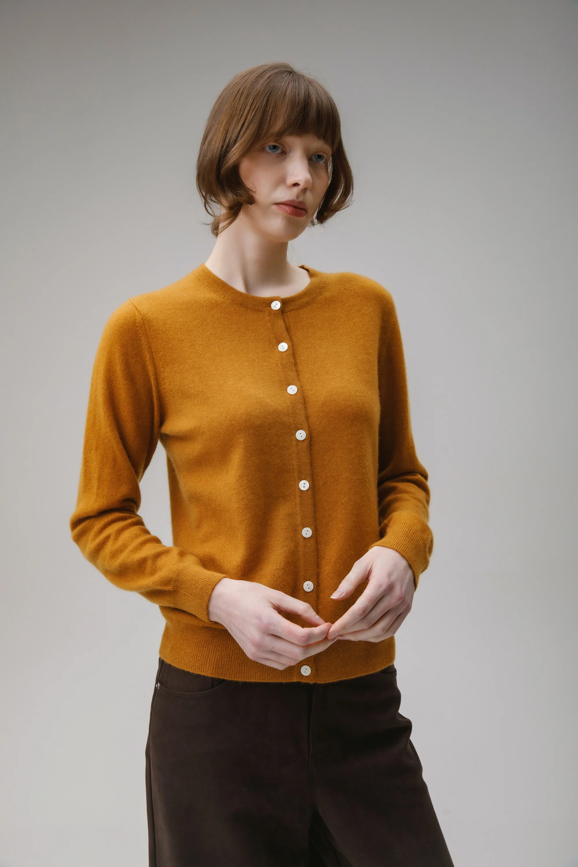 Morningside Cashmere Cardigan - Amber Haze - Image 3