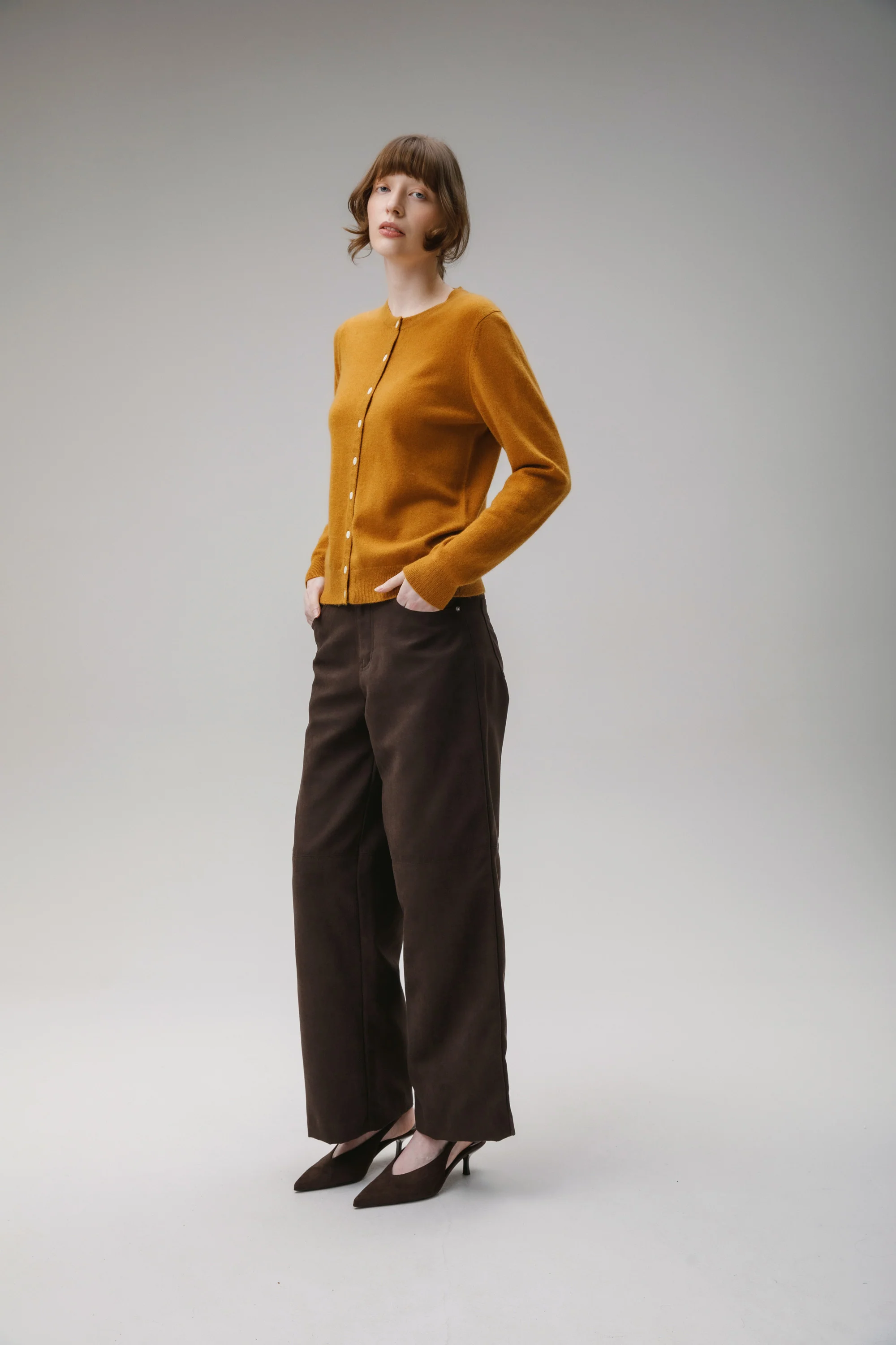 Morningside Cashmere Cardigan - Amber Haze - Image 4