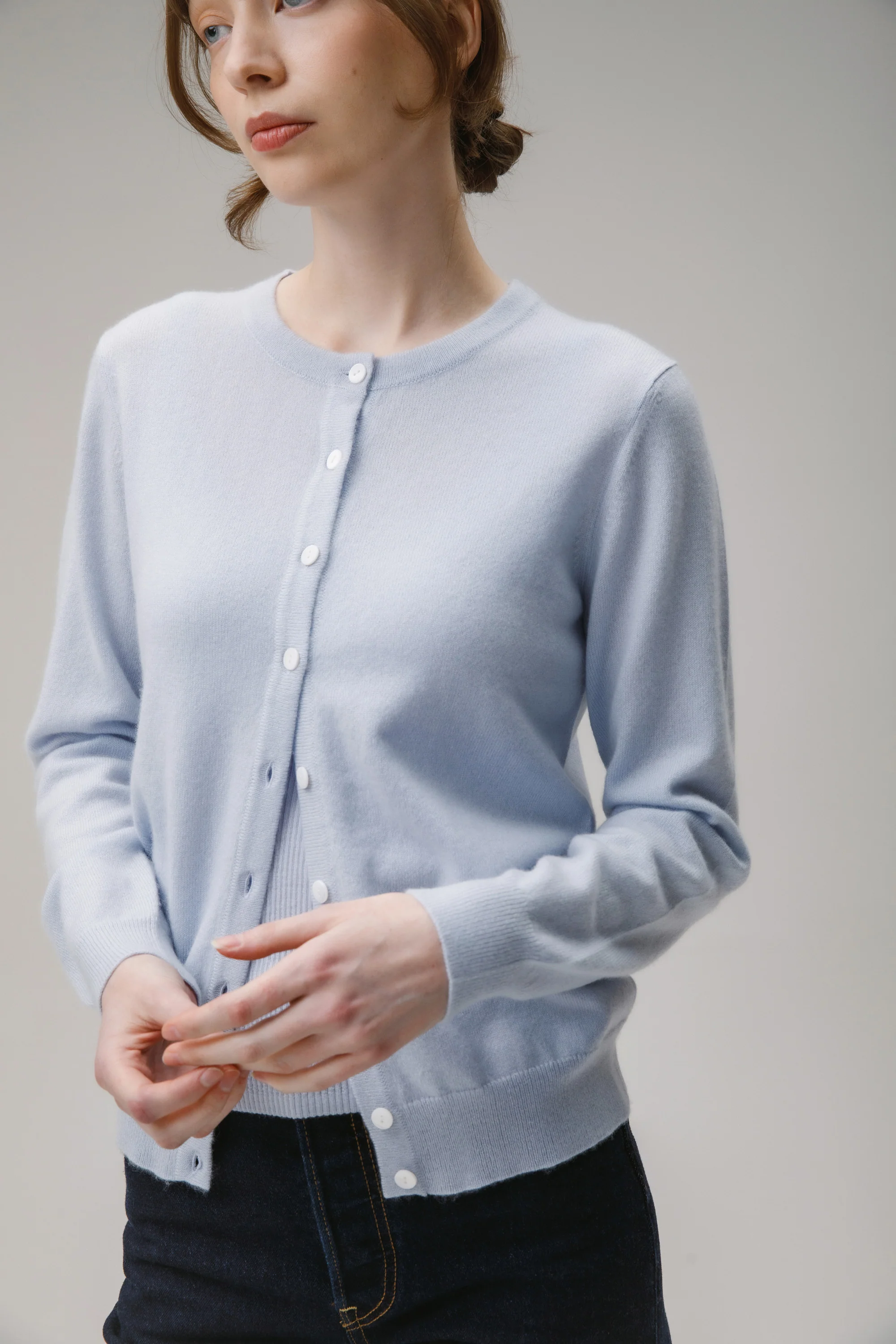 Morningside Cashmere Cardigan - Blue Aura - Image 3