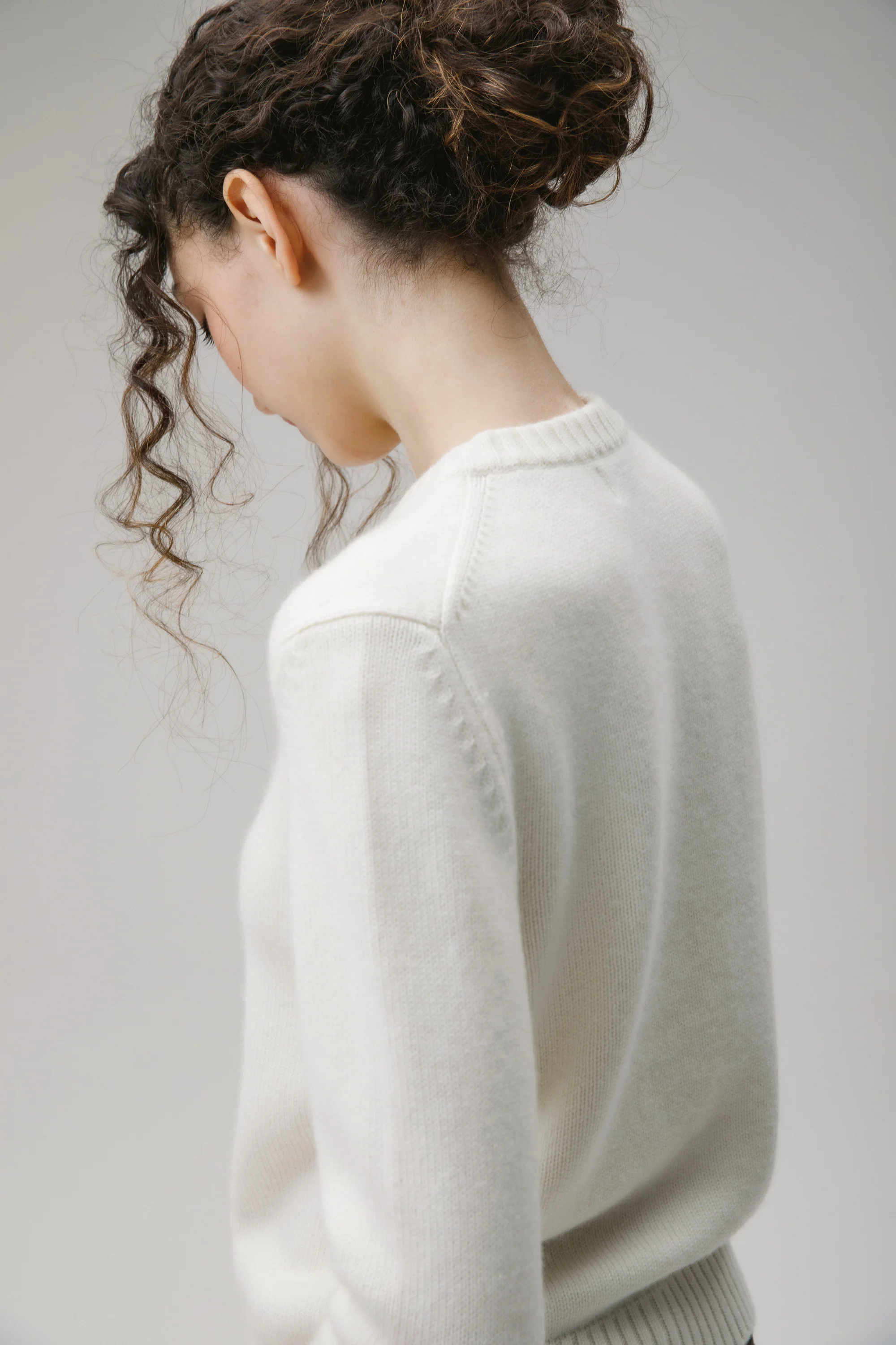New Town 3/4 Sleeve Cashmere Cardigan - Soft White - Image 4
