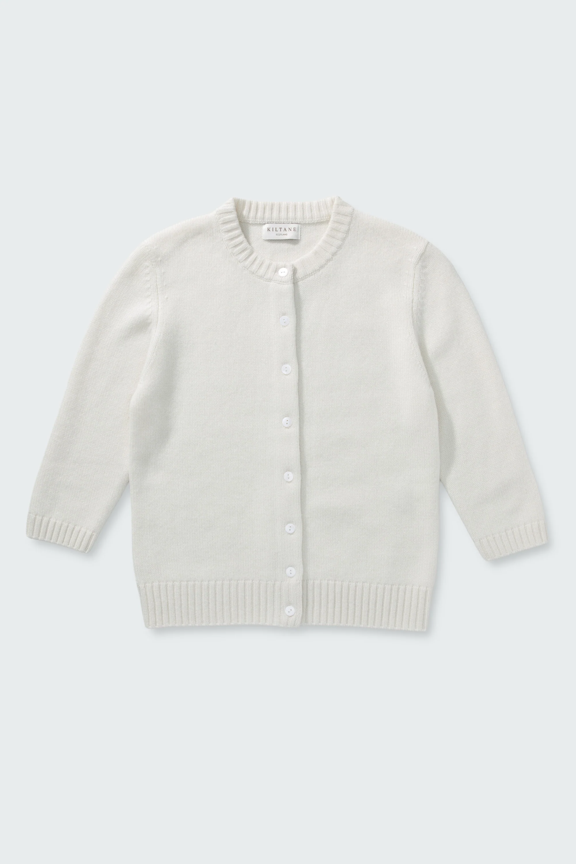 New Town 3/4 Sleeve Cashmere Cardigan - Soft White - Image 7