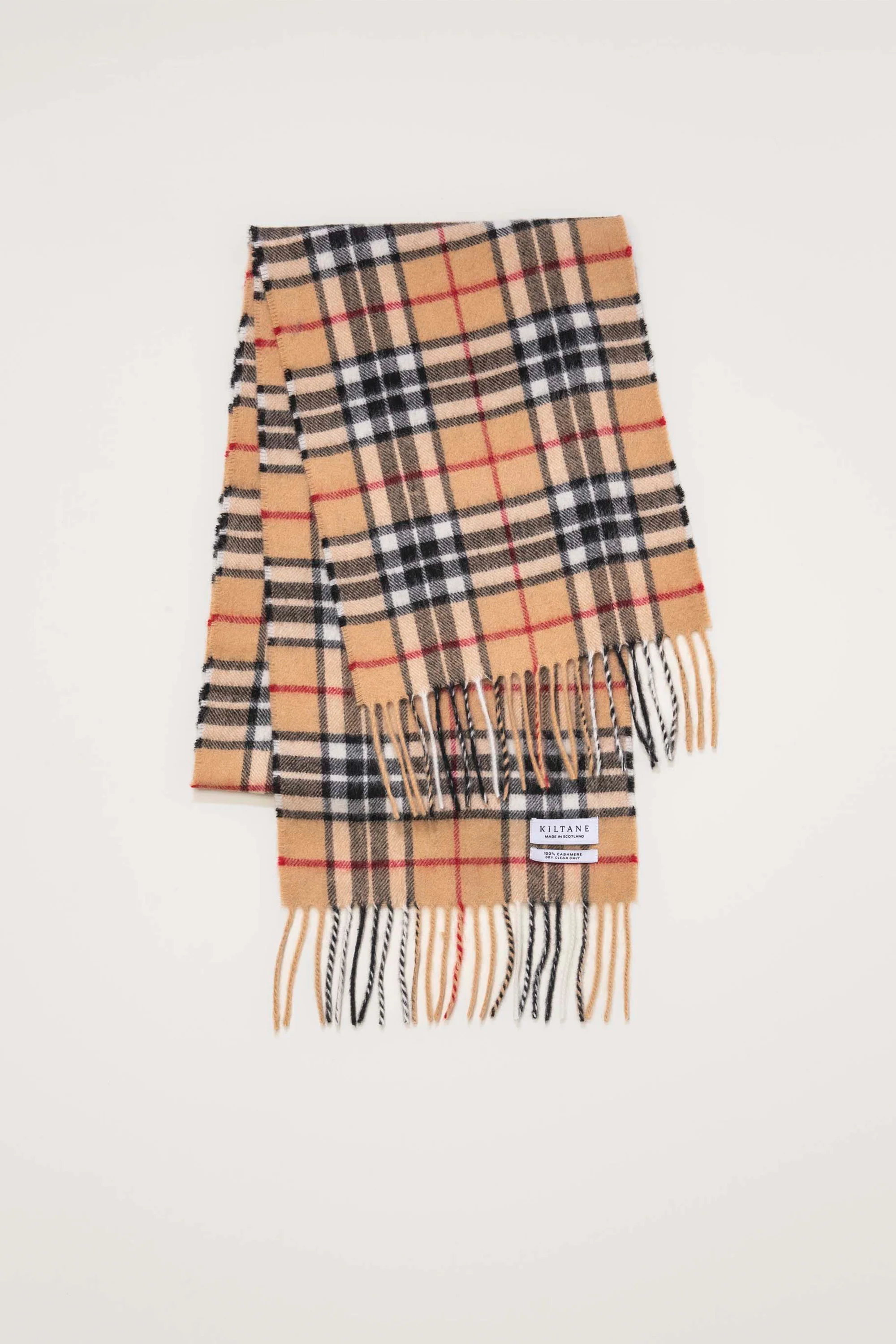 Made In Scotland Scotty Thompson Cashmere Scarf - Camel - Image 3