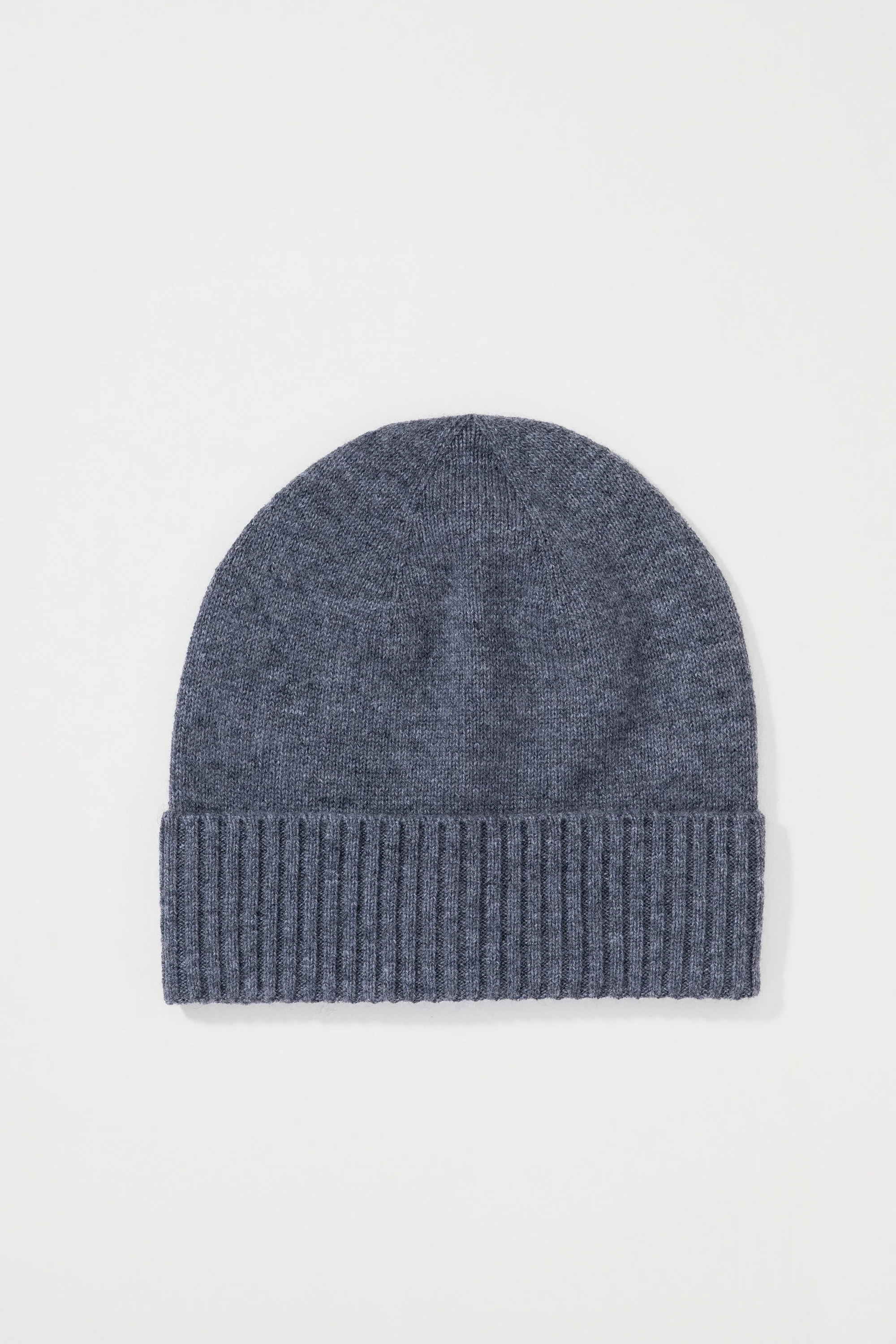 Unisex Cashmere Plain Beanie Hat - Derby Grey - Image 3
