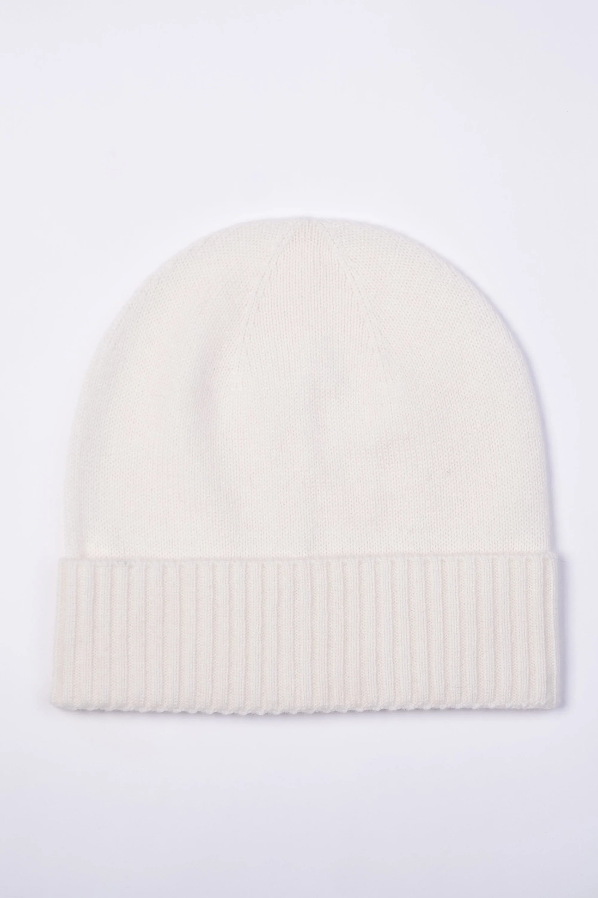 Unisex Plain Beanie Hat - Soft White - Image 3