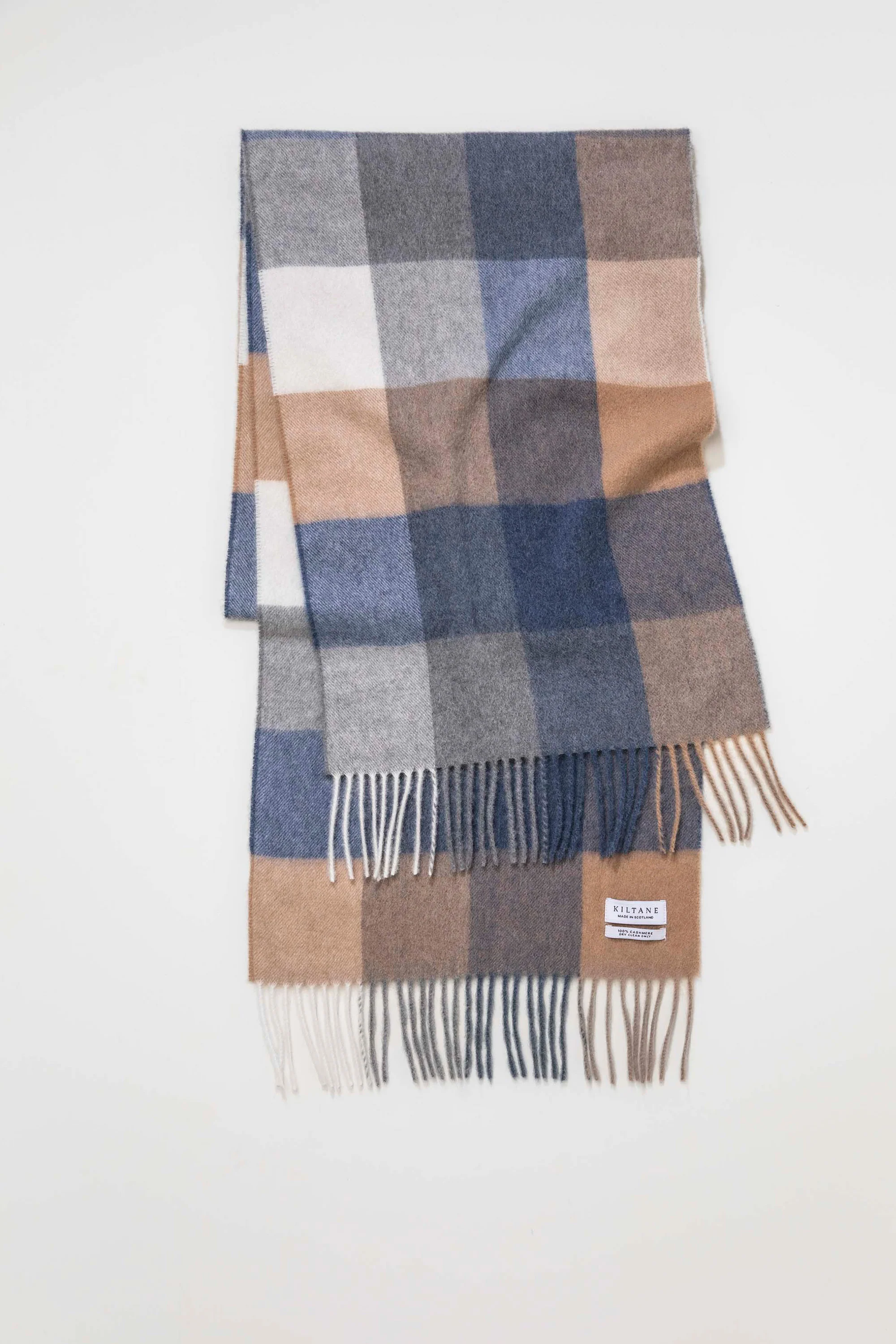 Made in Scotland 5 Square Wide Cashmere Scarf - Sandwood Armada - Image 3