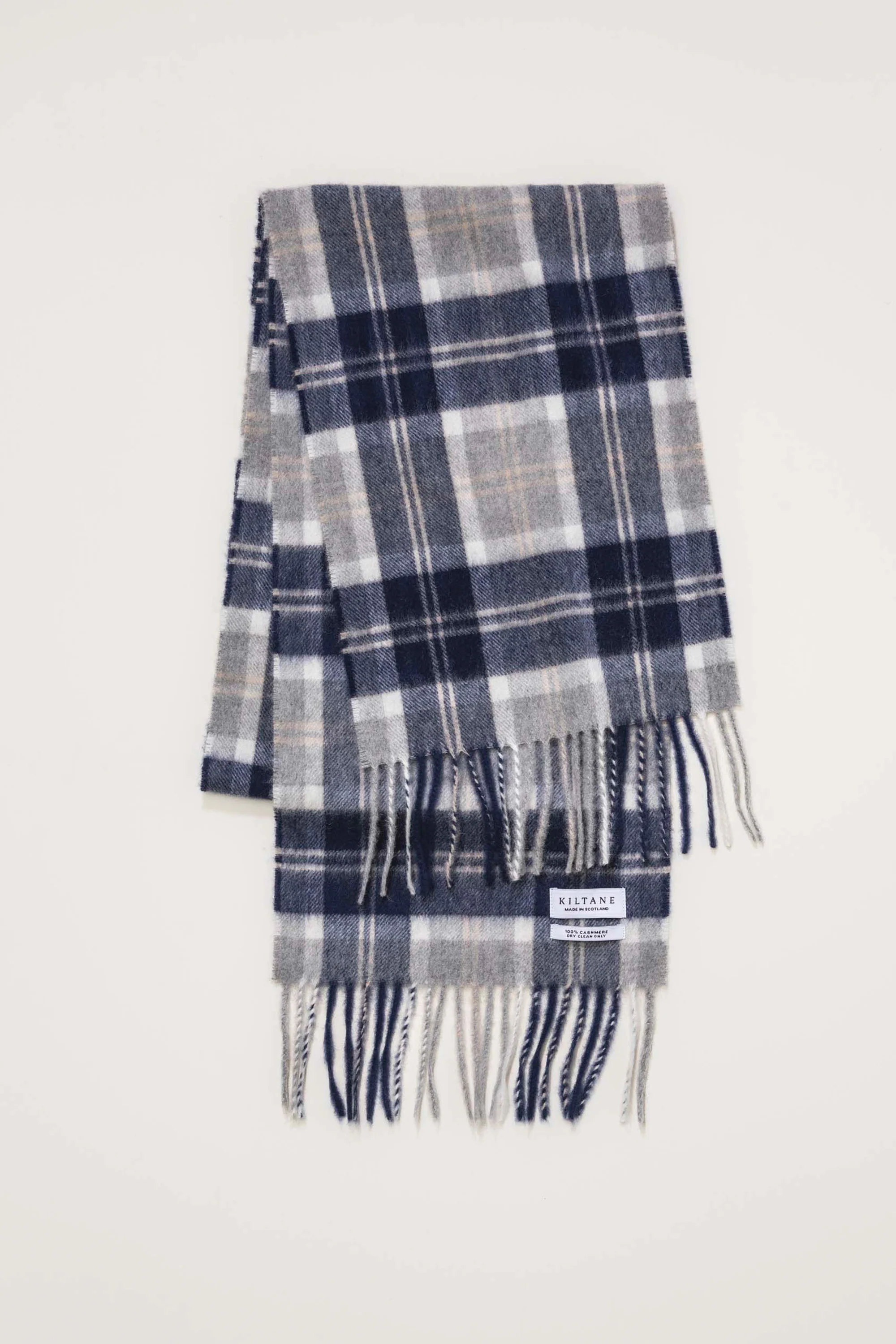 Made In Scotland Heritage Cashmere Scarf - Silver Bannockbane - Image 3