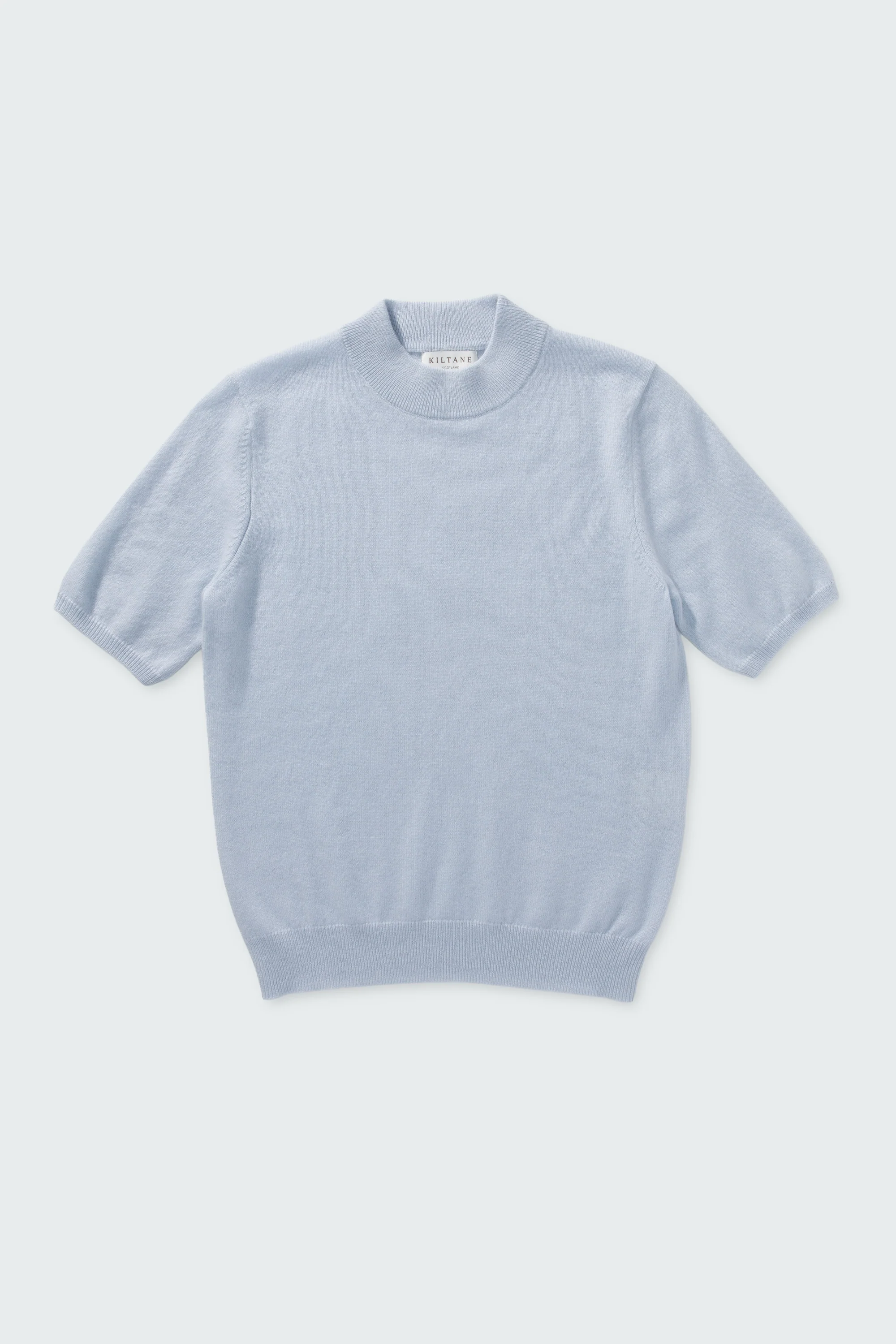 Trinity Cashmere T-shirt - Blue Aura - Image 7