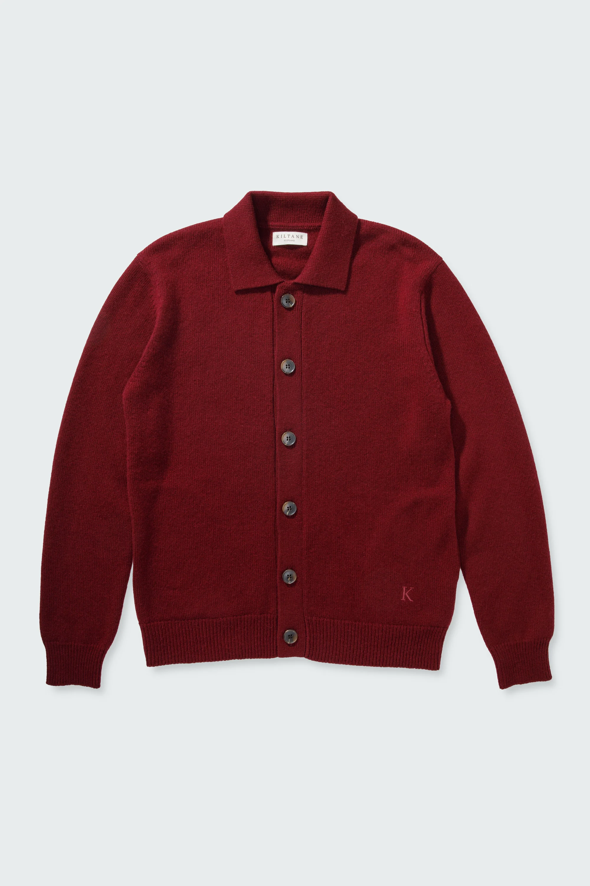 Unisex Baseball Cashmere Jacket - Burgundy - Image 5