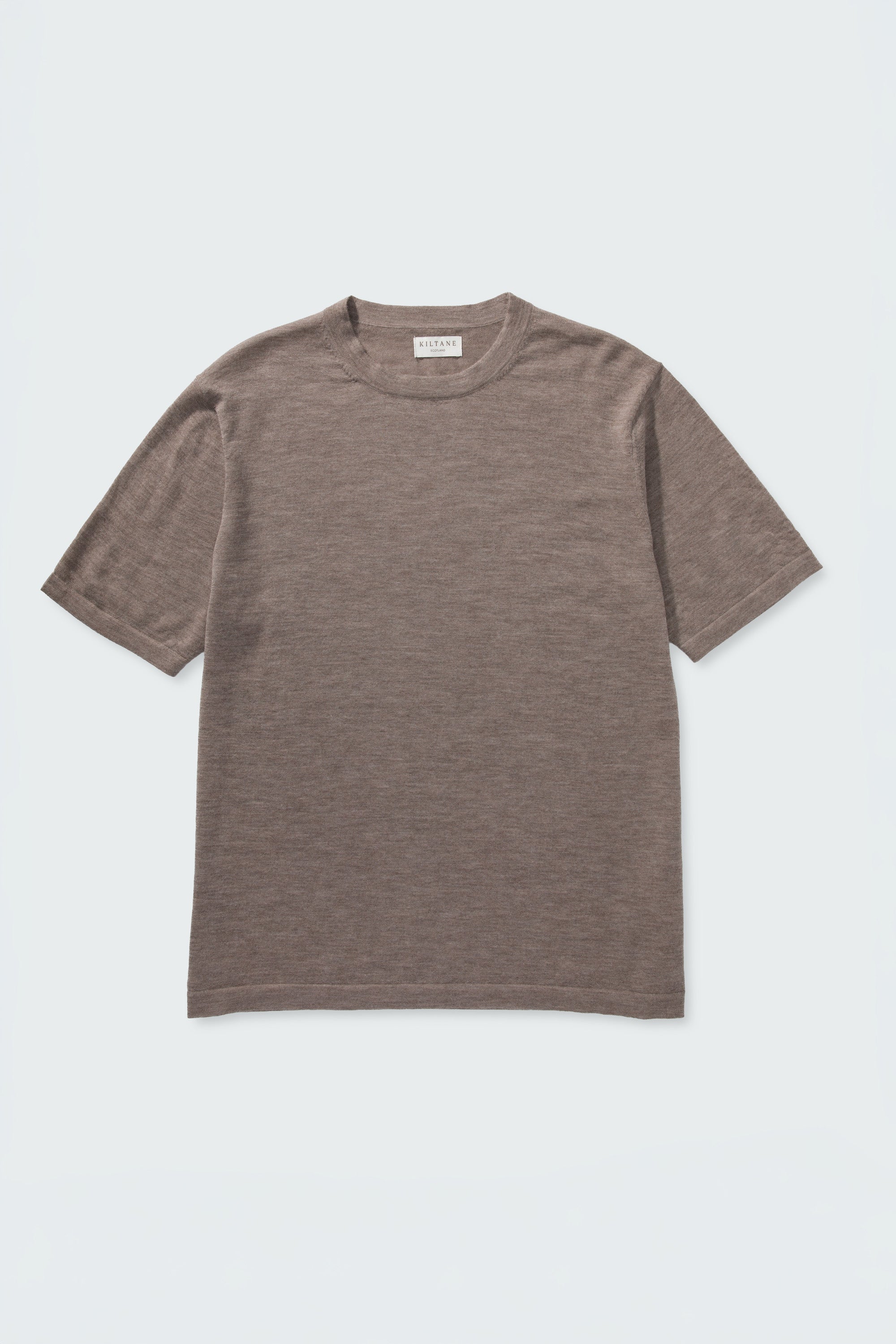 Unisex Boxy Cashmere T-Shirt - Taupe - Image 5