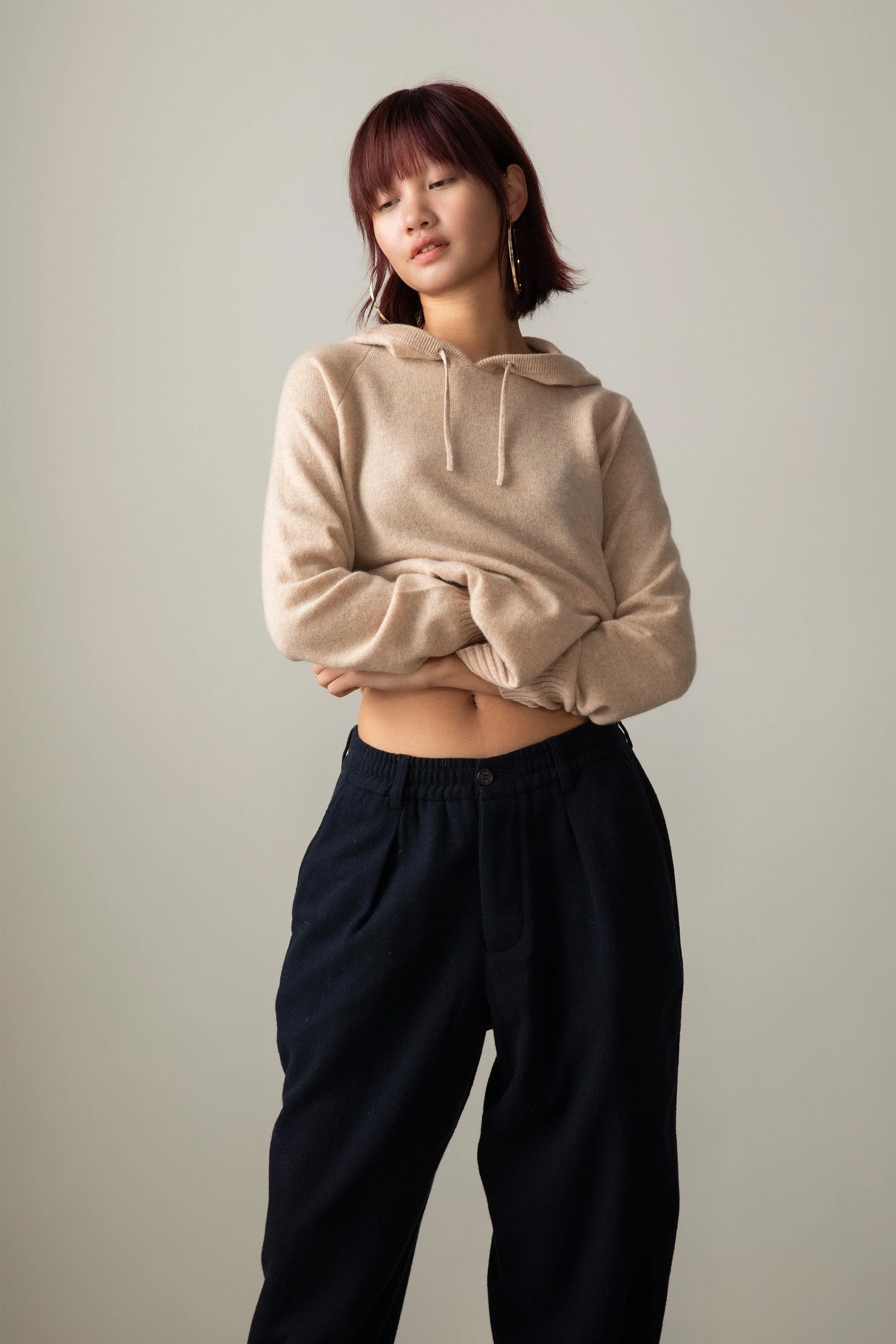 Unisex Cashmere Hoodie - Vicuna - Image 5