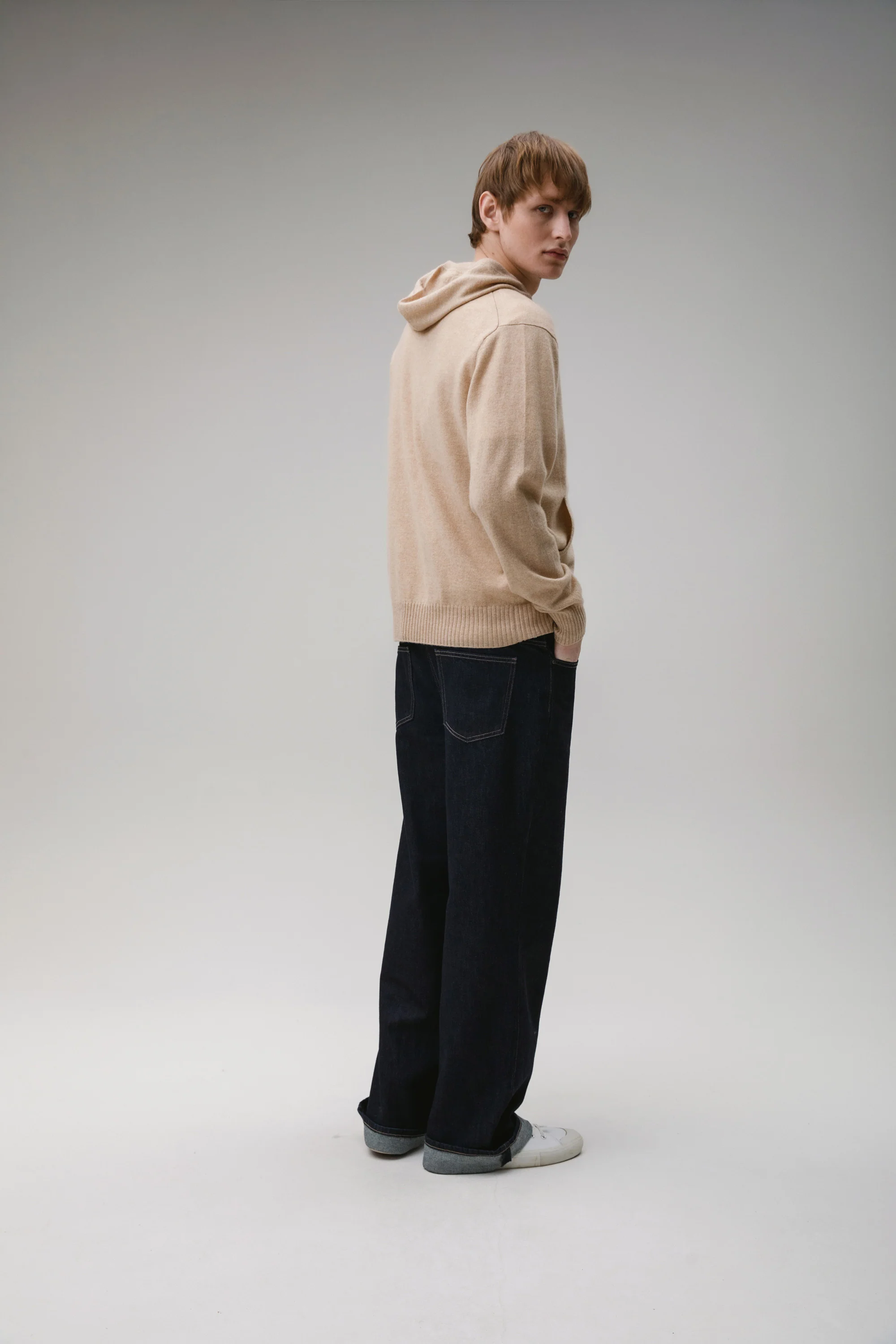 Unisex Cashmere Zip Hoodie - Vicuna - Image 4